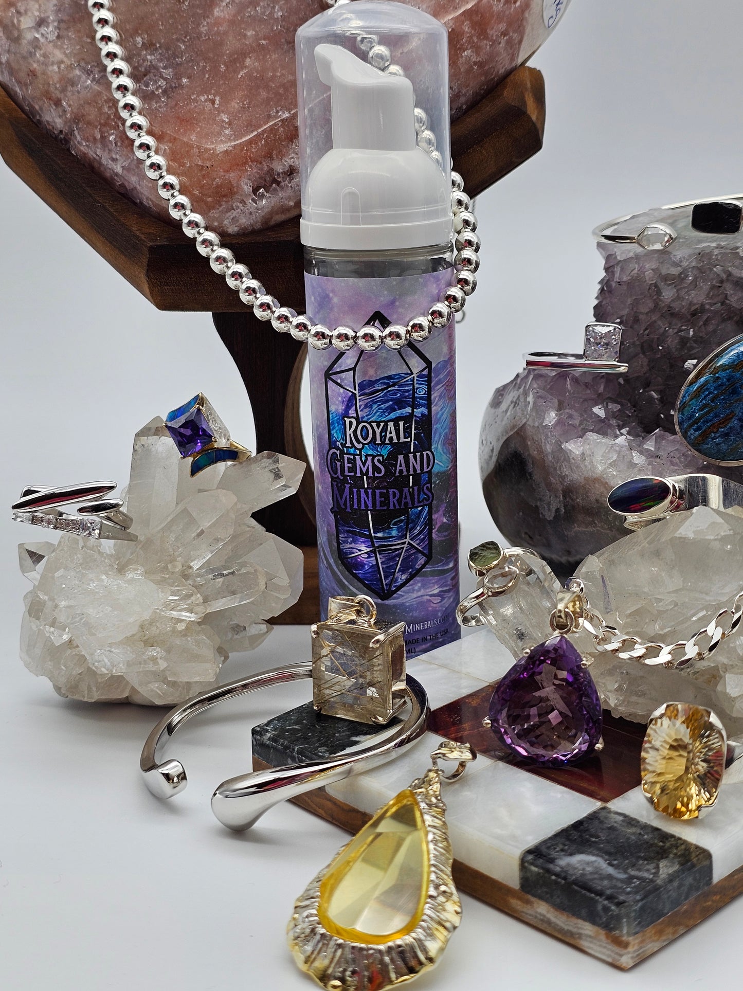 Royal Gems And Minerals Foaming Jewelry Cleaner and Brush Set