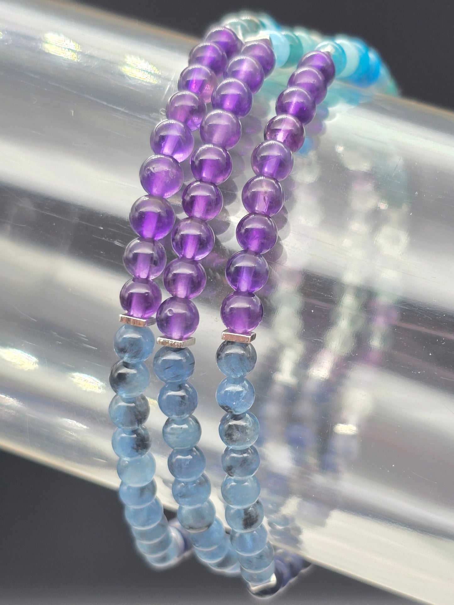 Weight Loss Support Royal Intention Gemstone Stretchy Bracelet