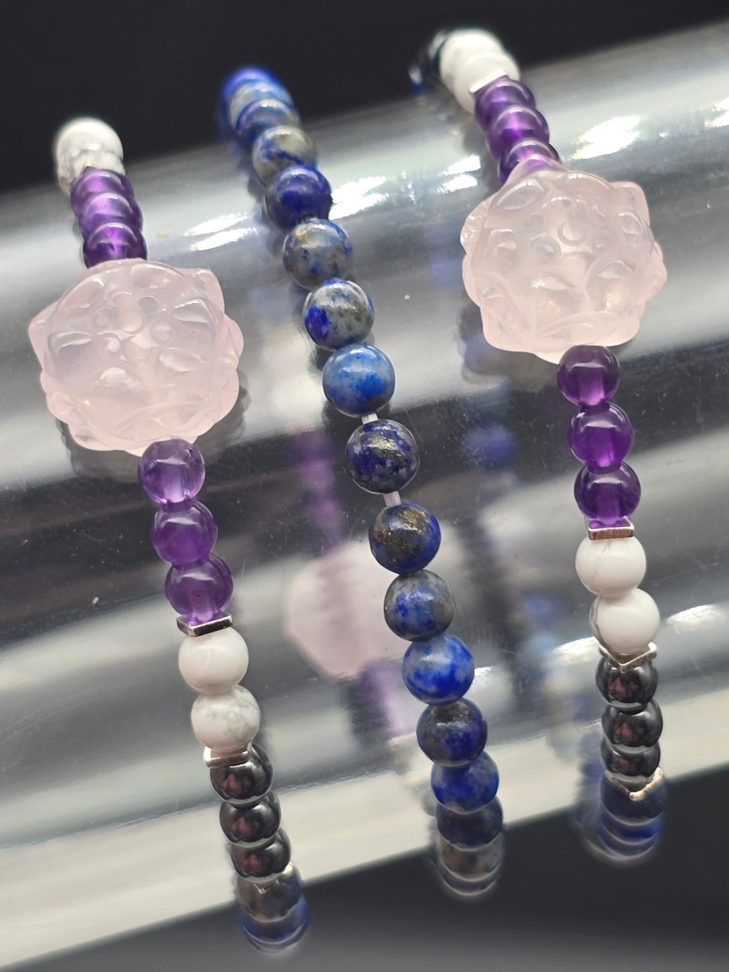 No Mud No Lotus Royal Intention Gemstone Stretchy Bracelet