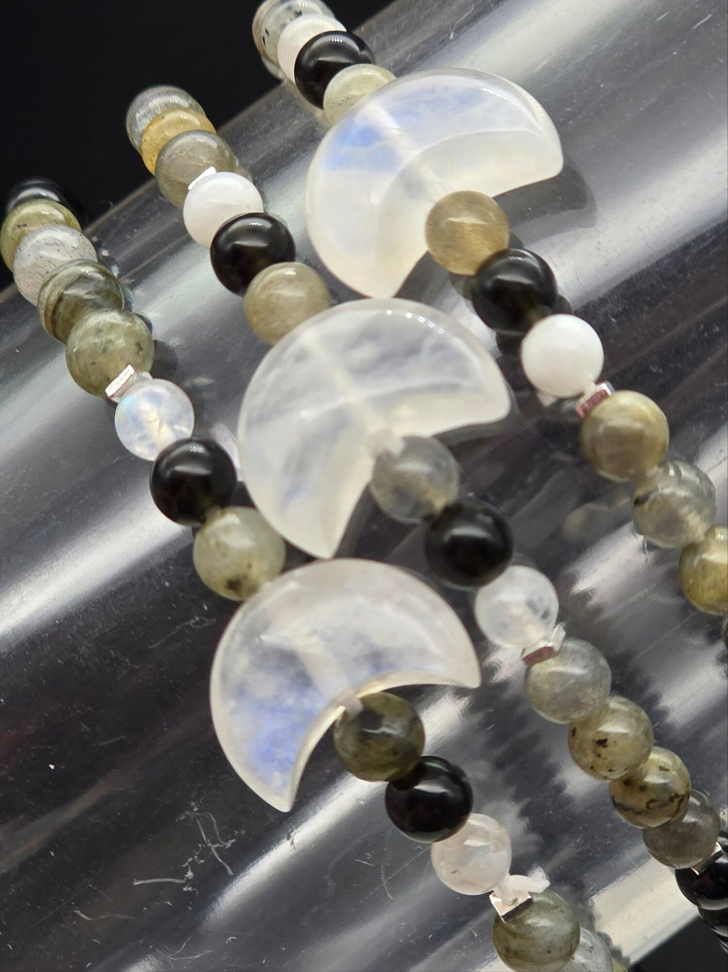 Flow With The Moon Royal Intention Gemstone Stretchy Bracelet