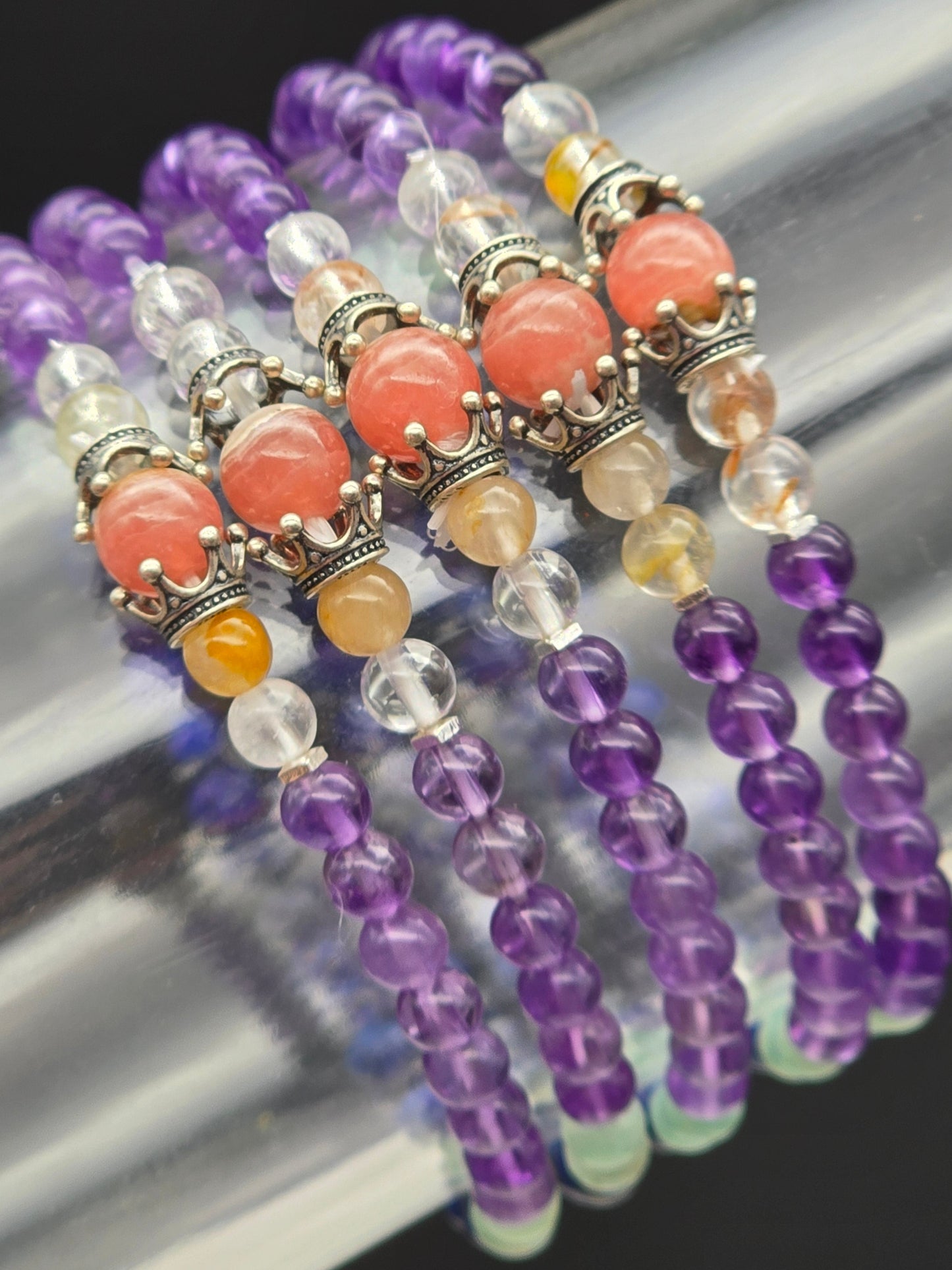 Crystal Family - Royal Intention Gemstone Stretchy Bracelet