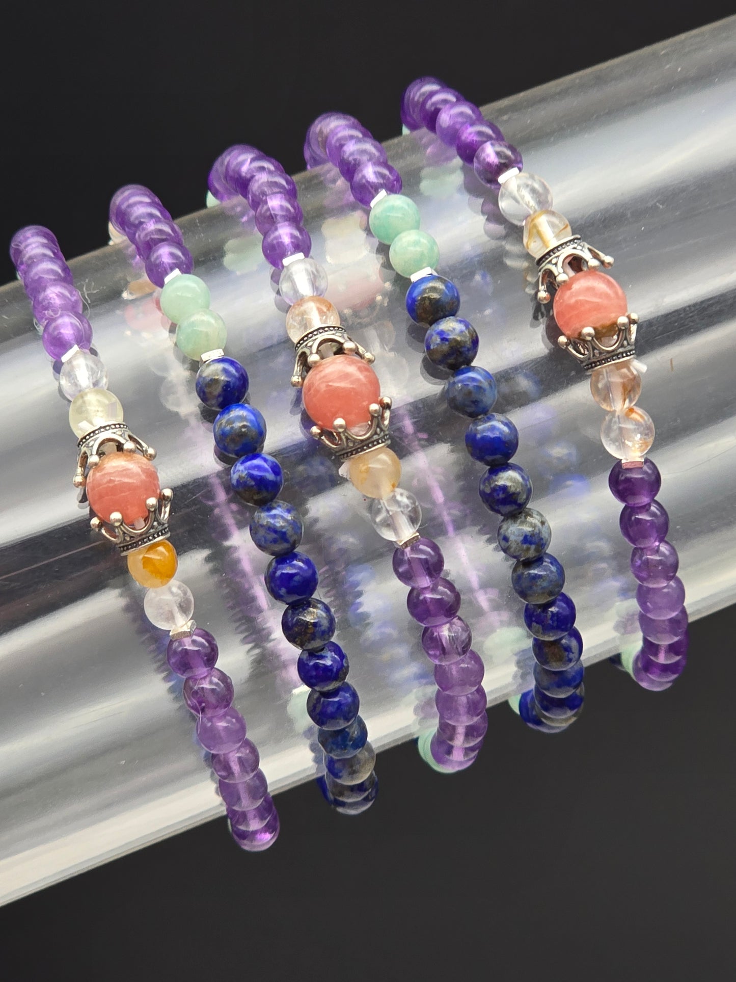 Crystal Family - Royal Intention Gemstone Stretchy Bracelet