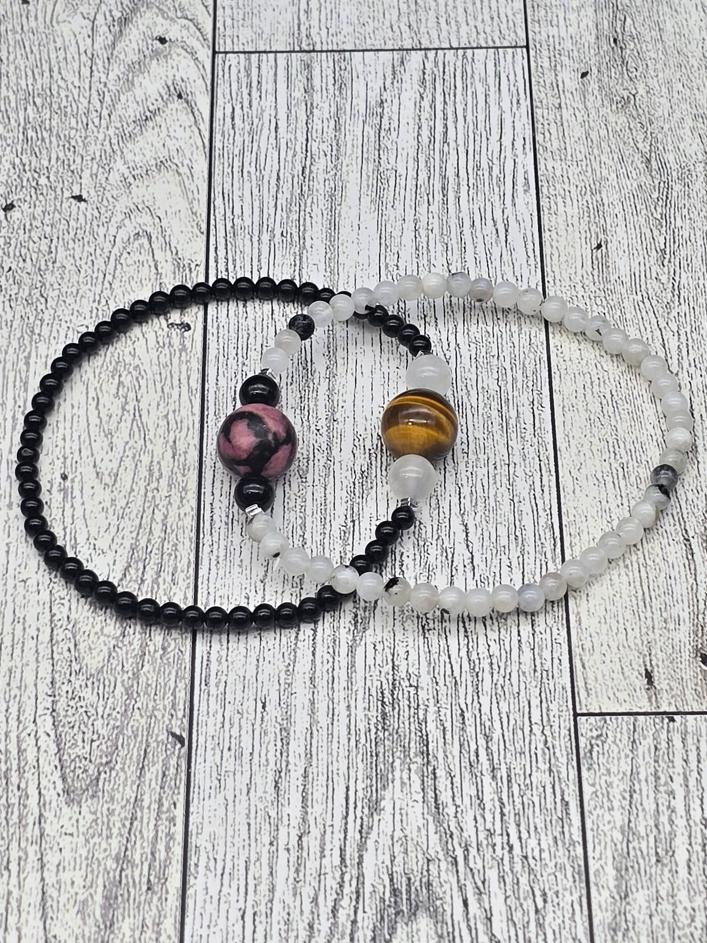 His And Hers Royal Intention Gemstone Stretchy Bracelet Set