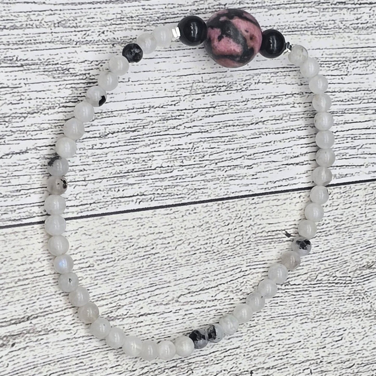 His And Hers Royal Intention Gemstone Stretchy Bracelet Set - detail shot