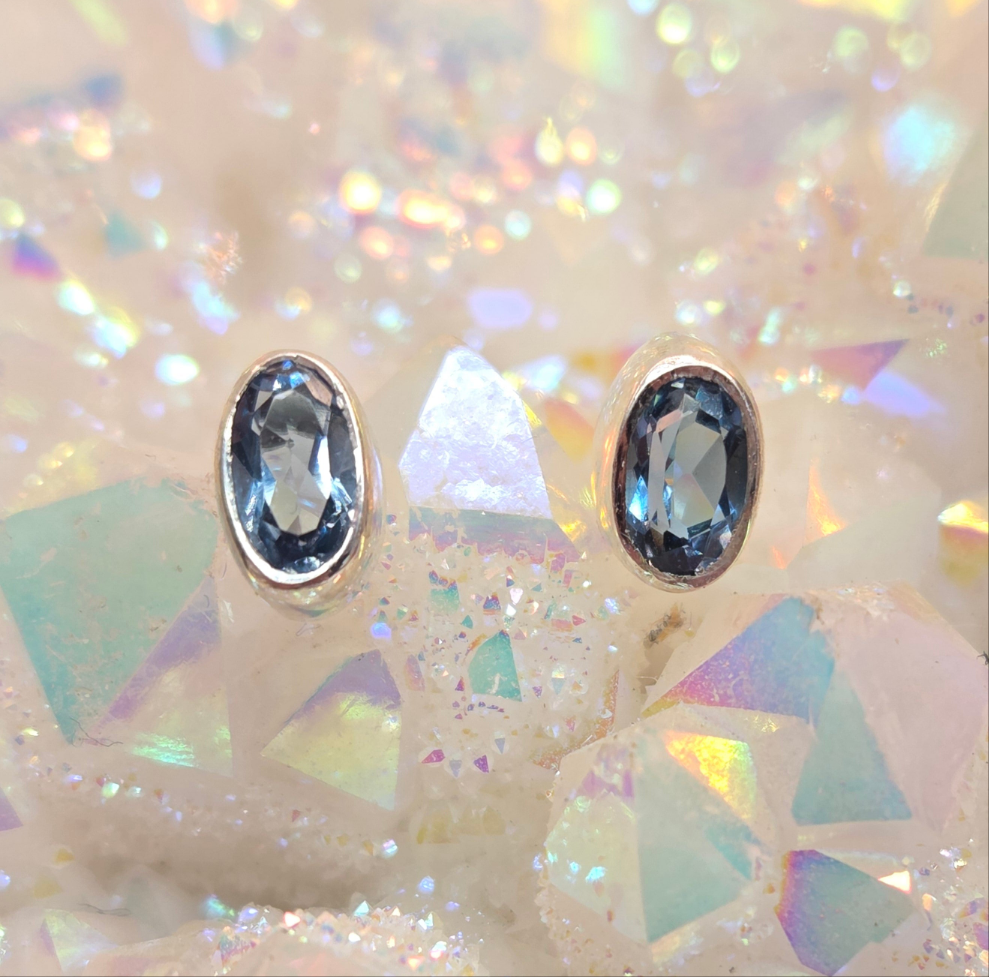 London Blue Topaz Post Earrings