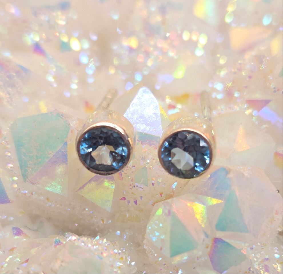 London Blue Topaz Post Earrings