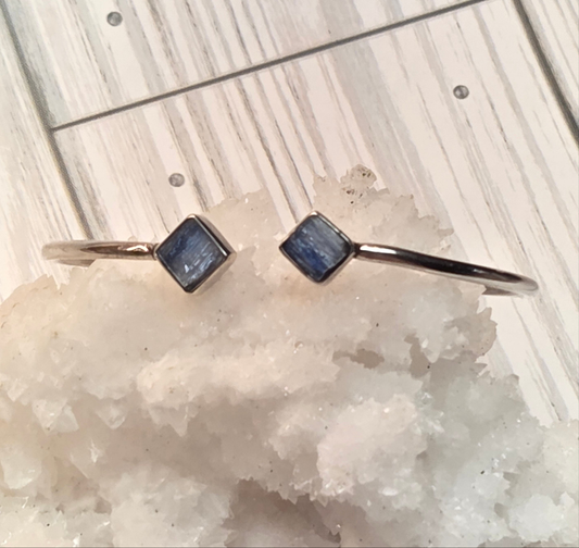 Blue Kyanite Sterling Silver Cuff Bracelet