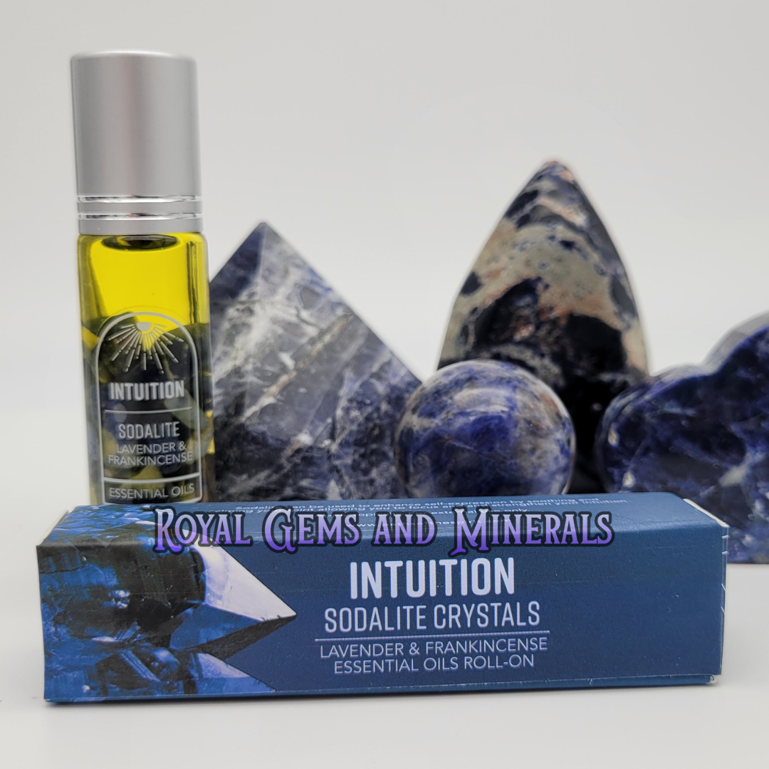 Crystal Infused Essential Oils With Crystal Chips & Roller Balls