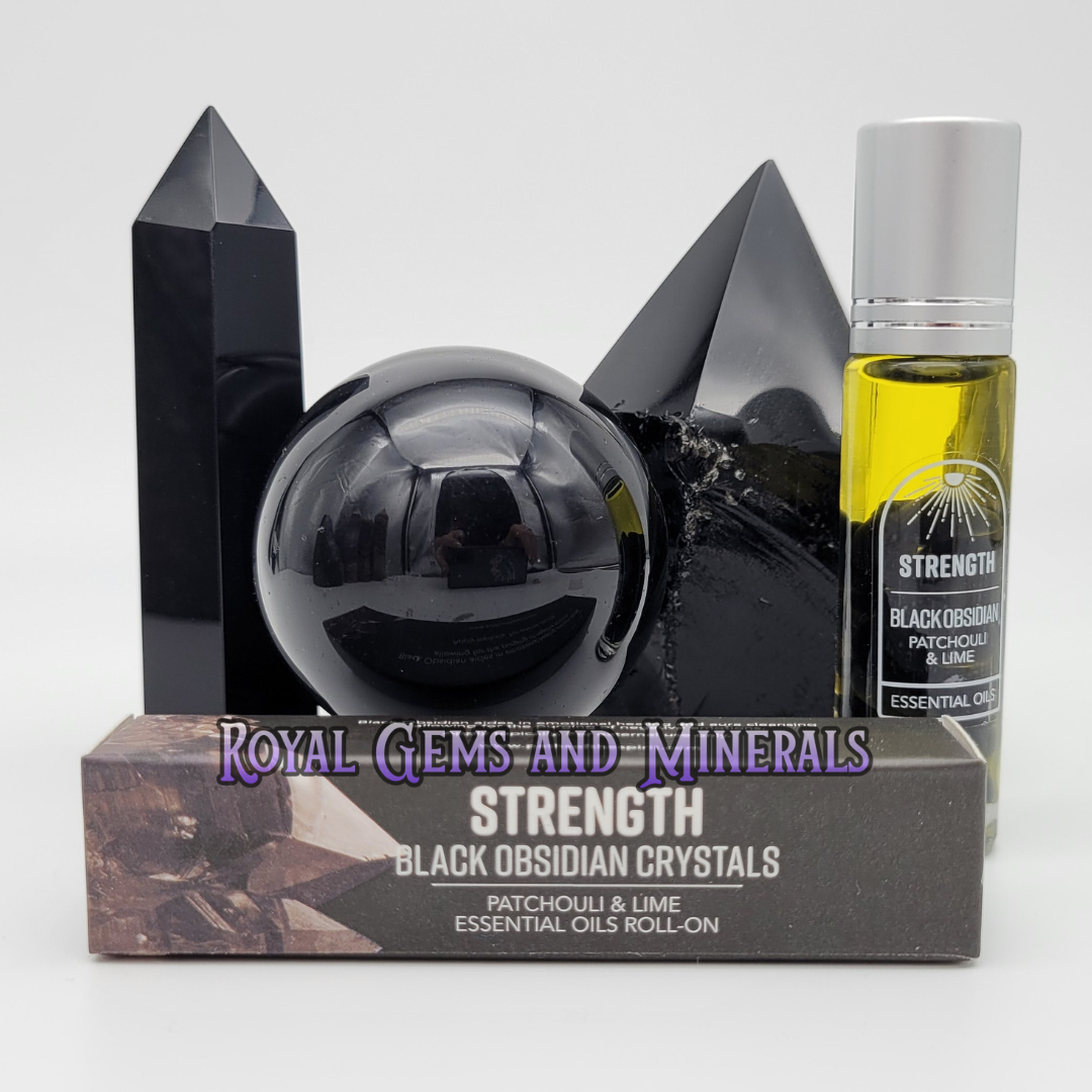 Crystal Infused Essential Oils With Crystal Chips & Roller Balls