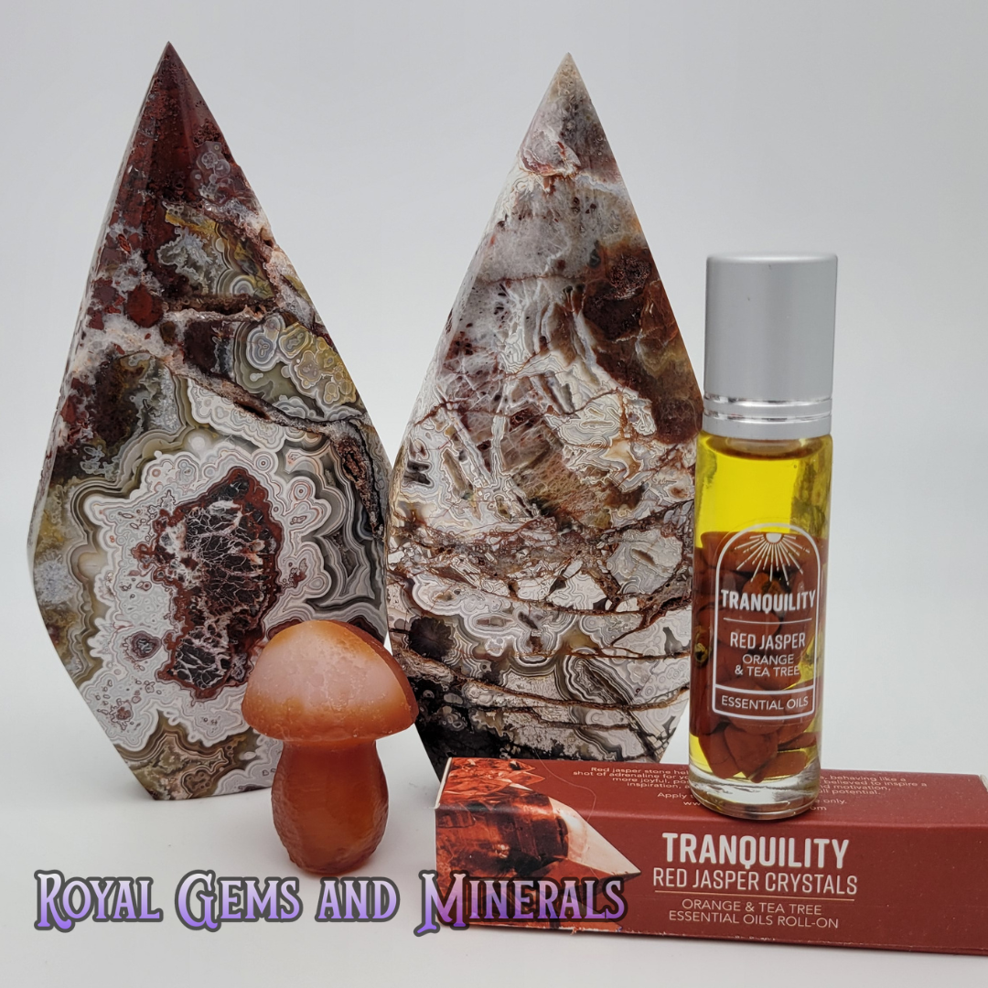 Crystal Infused Essential Oils With Crystal Chips & Roller Balls