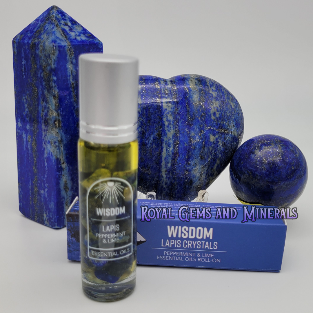 Crystal Infused Essential Oils With Crystal Chips & Roller Balls