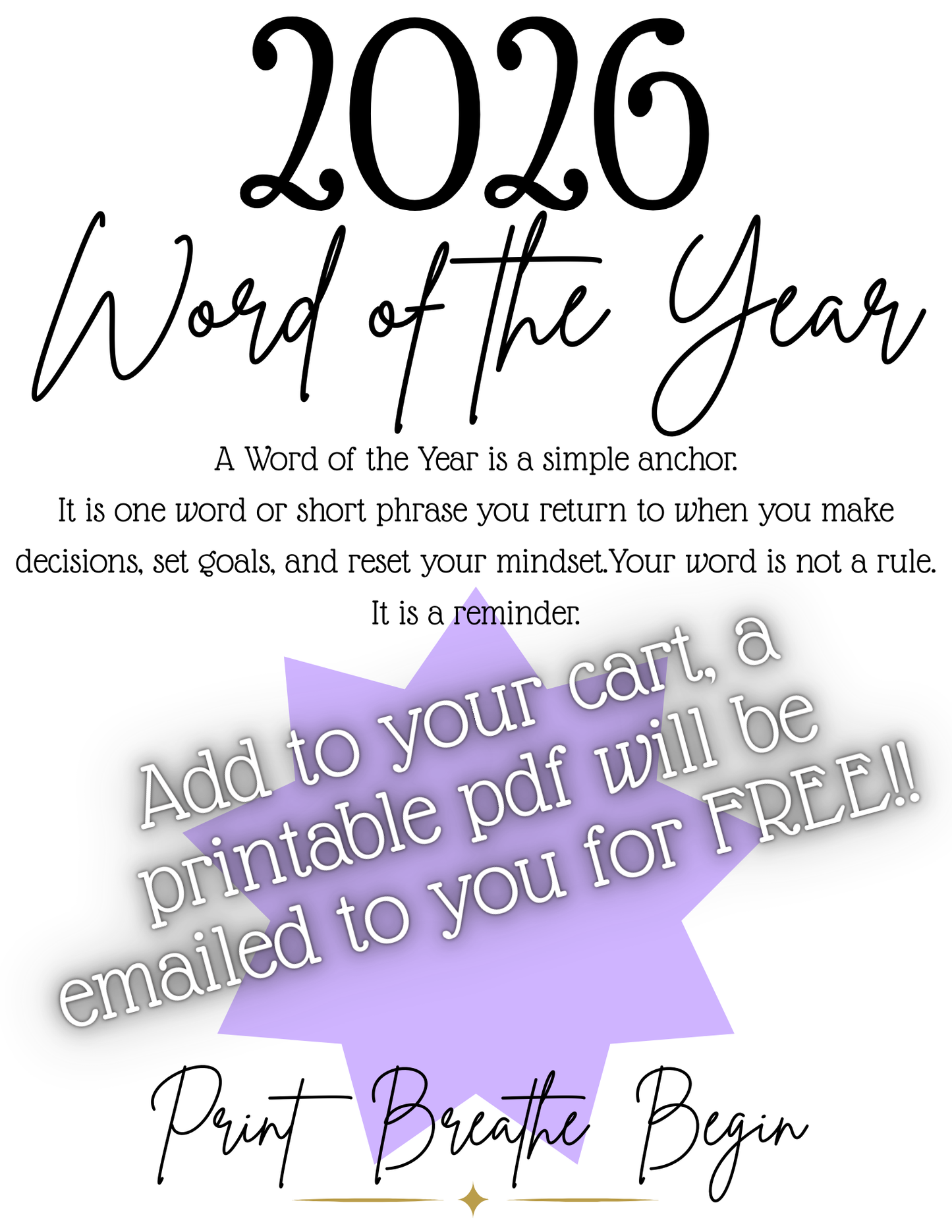Find Your Word of the Year 2026 Printable Guide