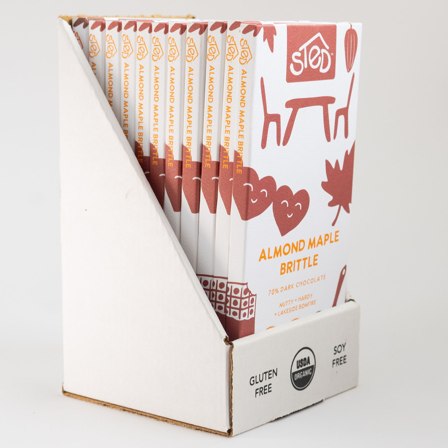 Almond Maple Brittle Chocolate Bar