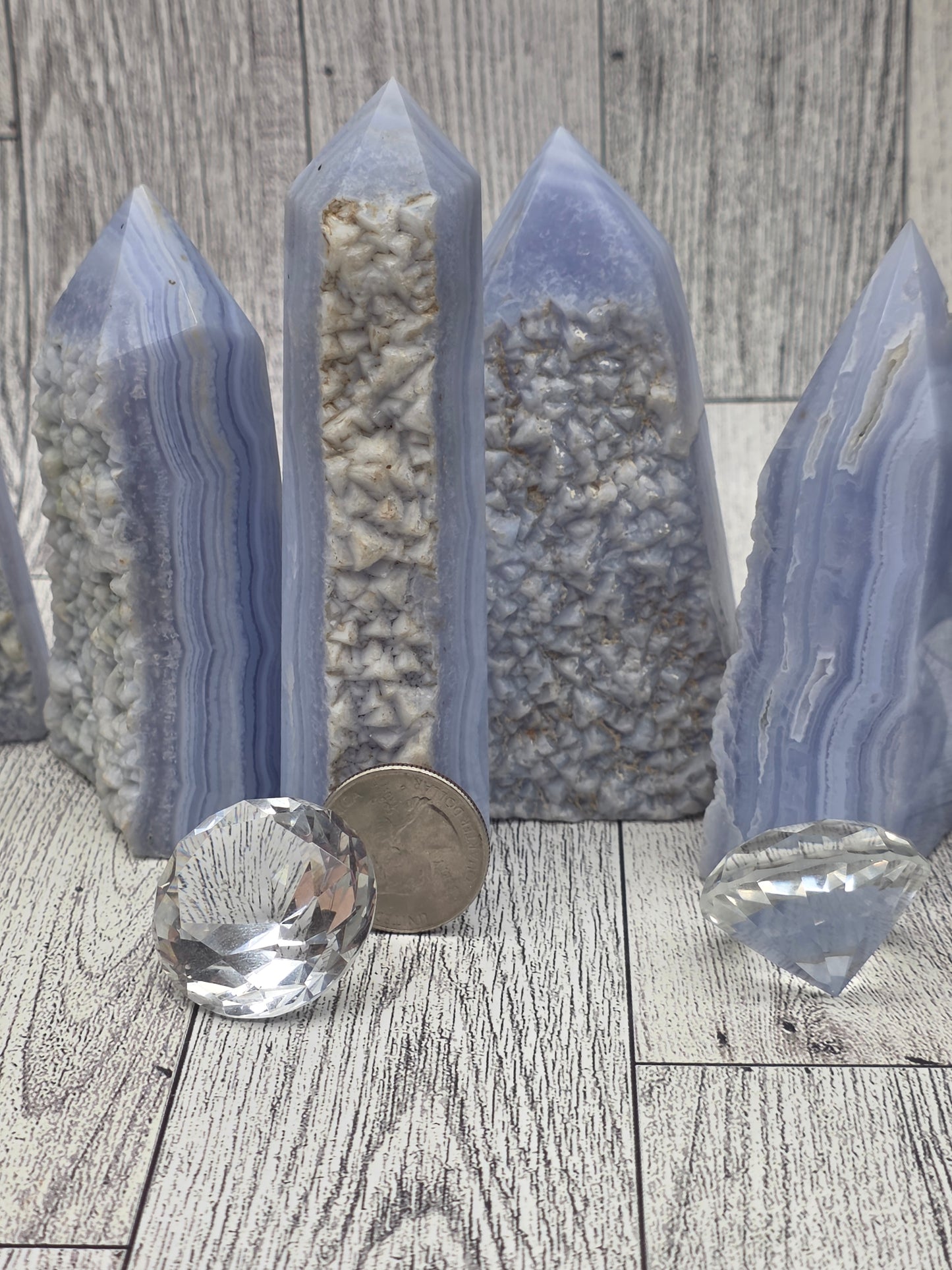 Blue Lace Agate Raw Tower