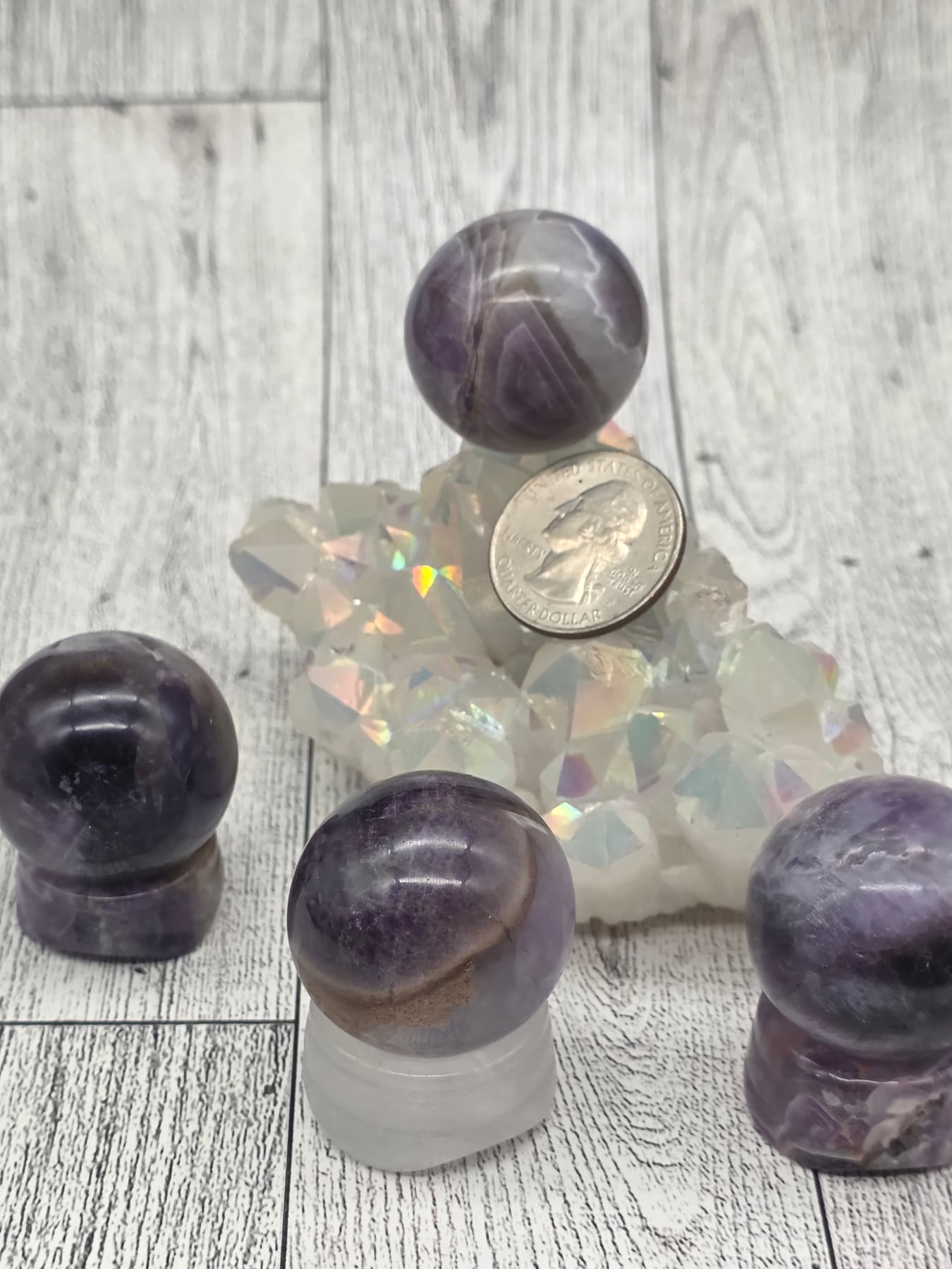 Chevron Amethyst Sphere