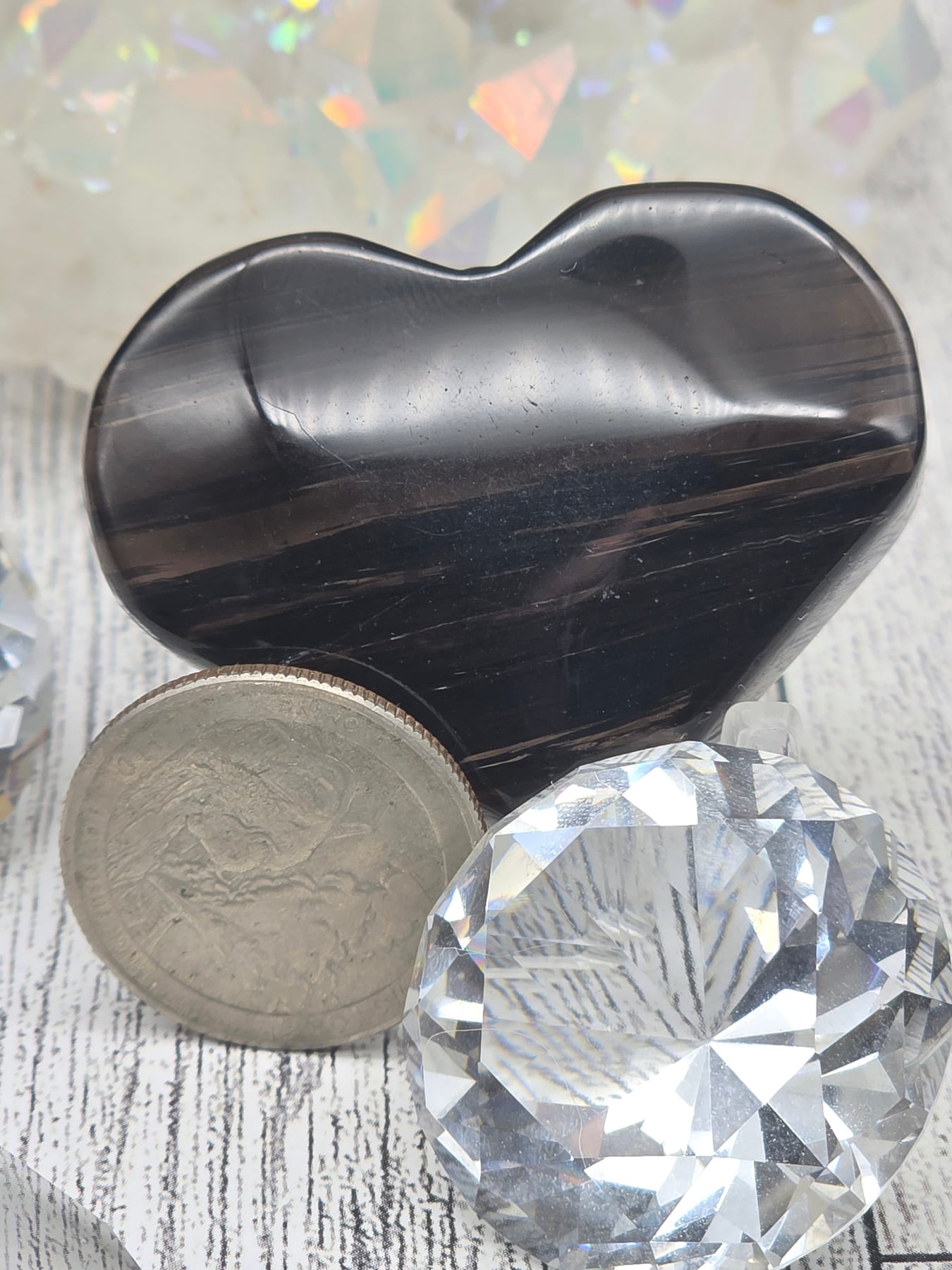 Midnight Lace Obsidian Heart