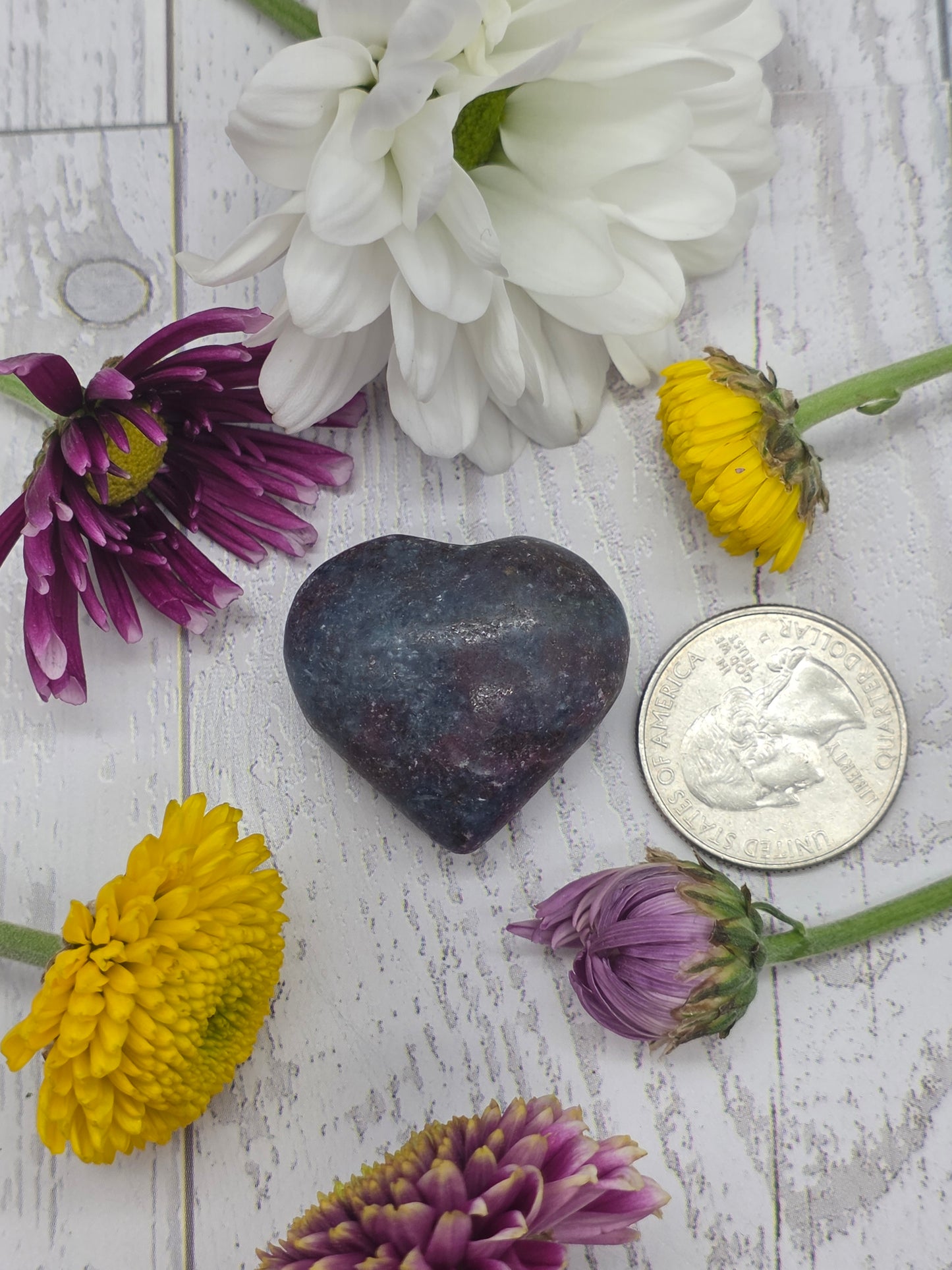 Ruby Kyanite Heart