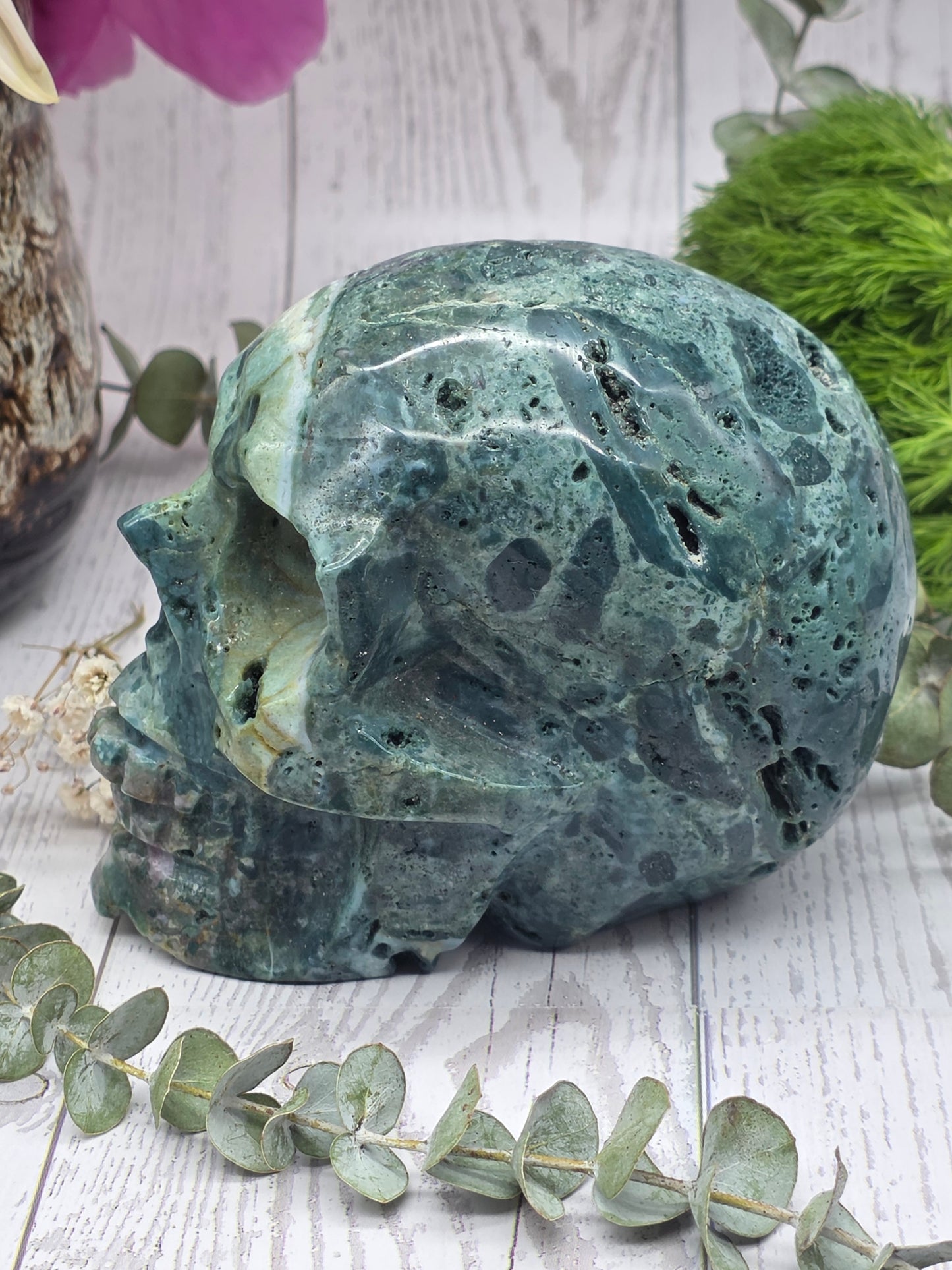 Ocean Jasper Skull