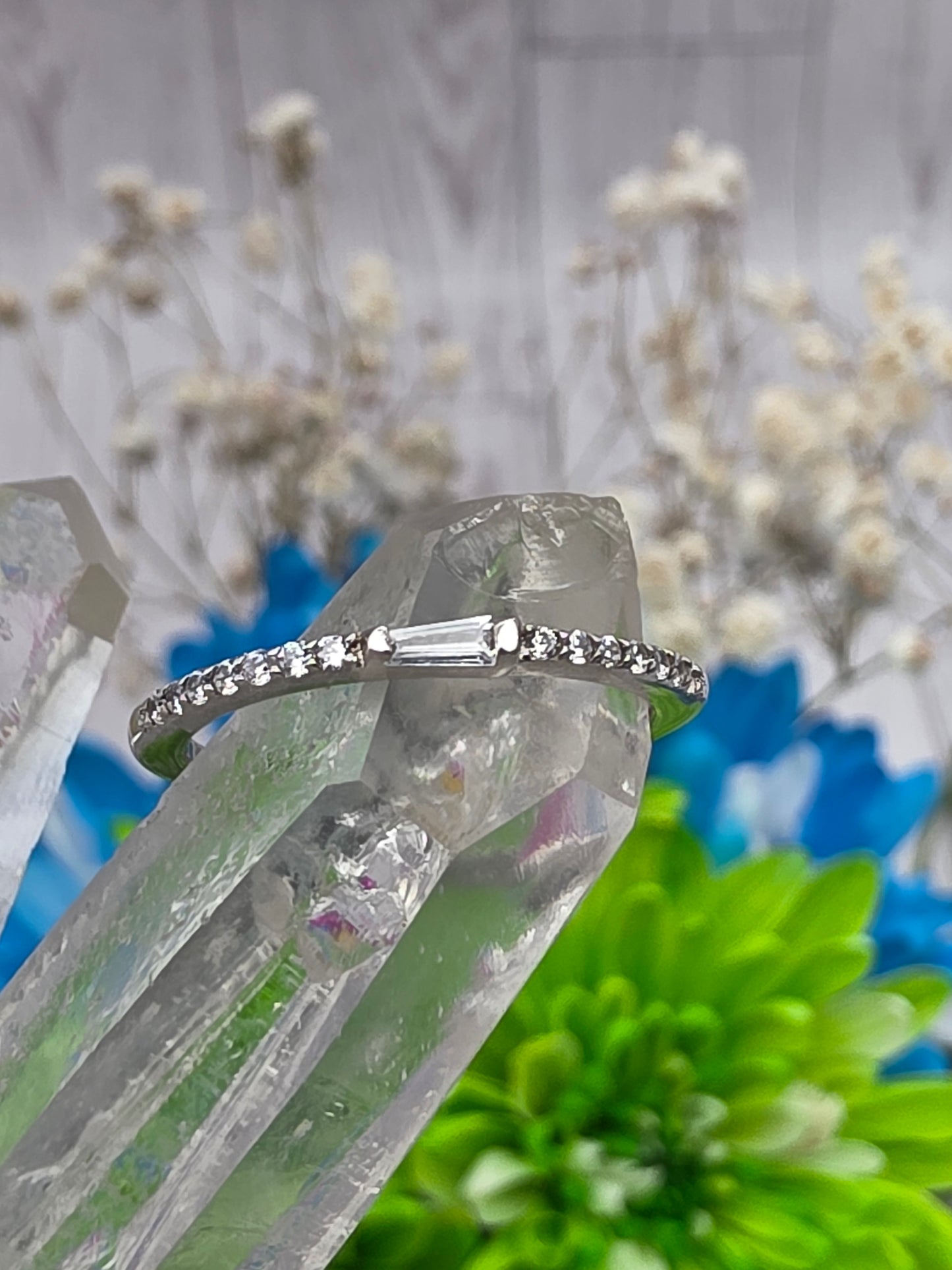 Baguette Cut Cubic Zirconia Ring
