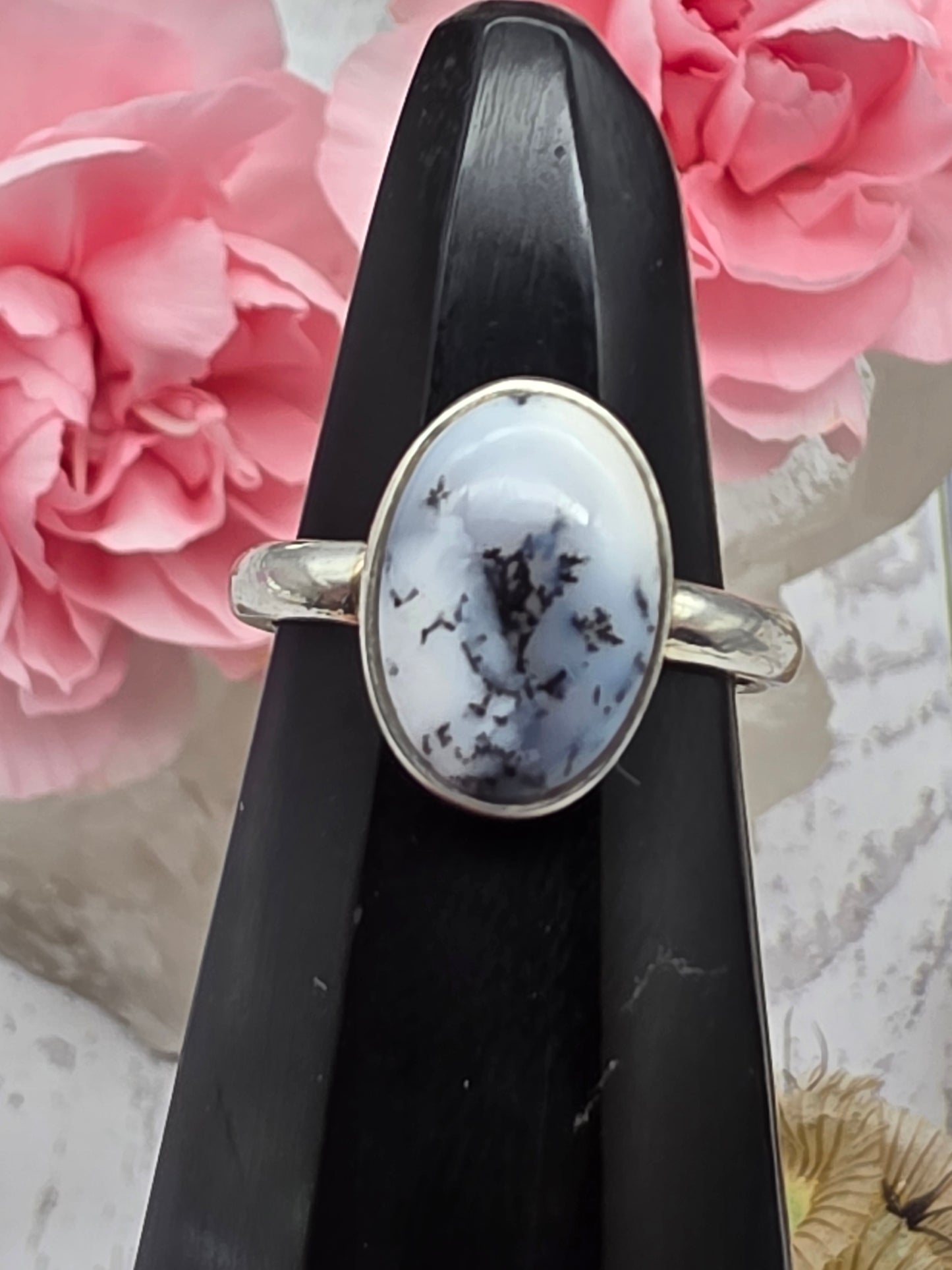 Dendritic Opal Ring