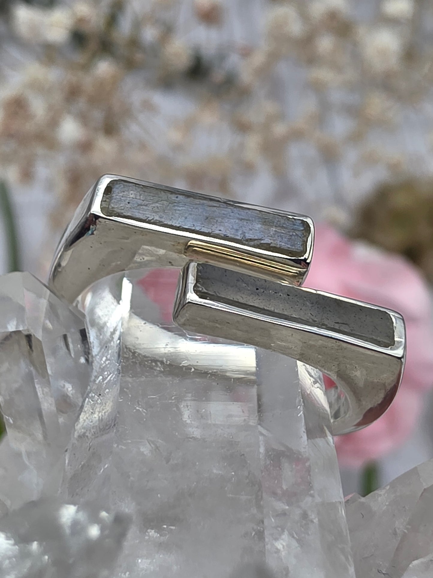 Labradorite Bar Ring