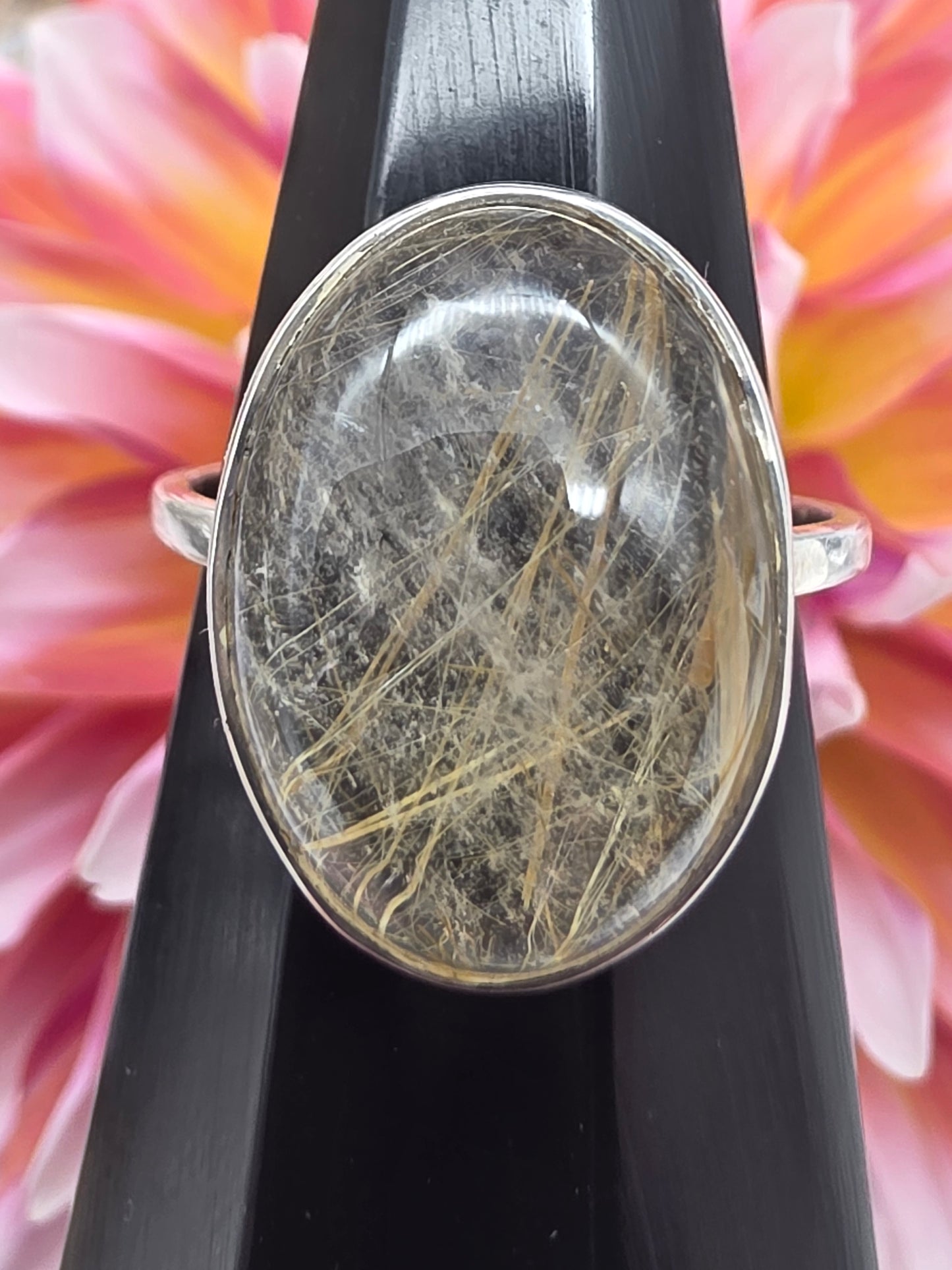Oval Rutilated Quartz Ring