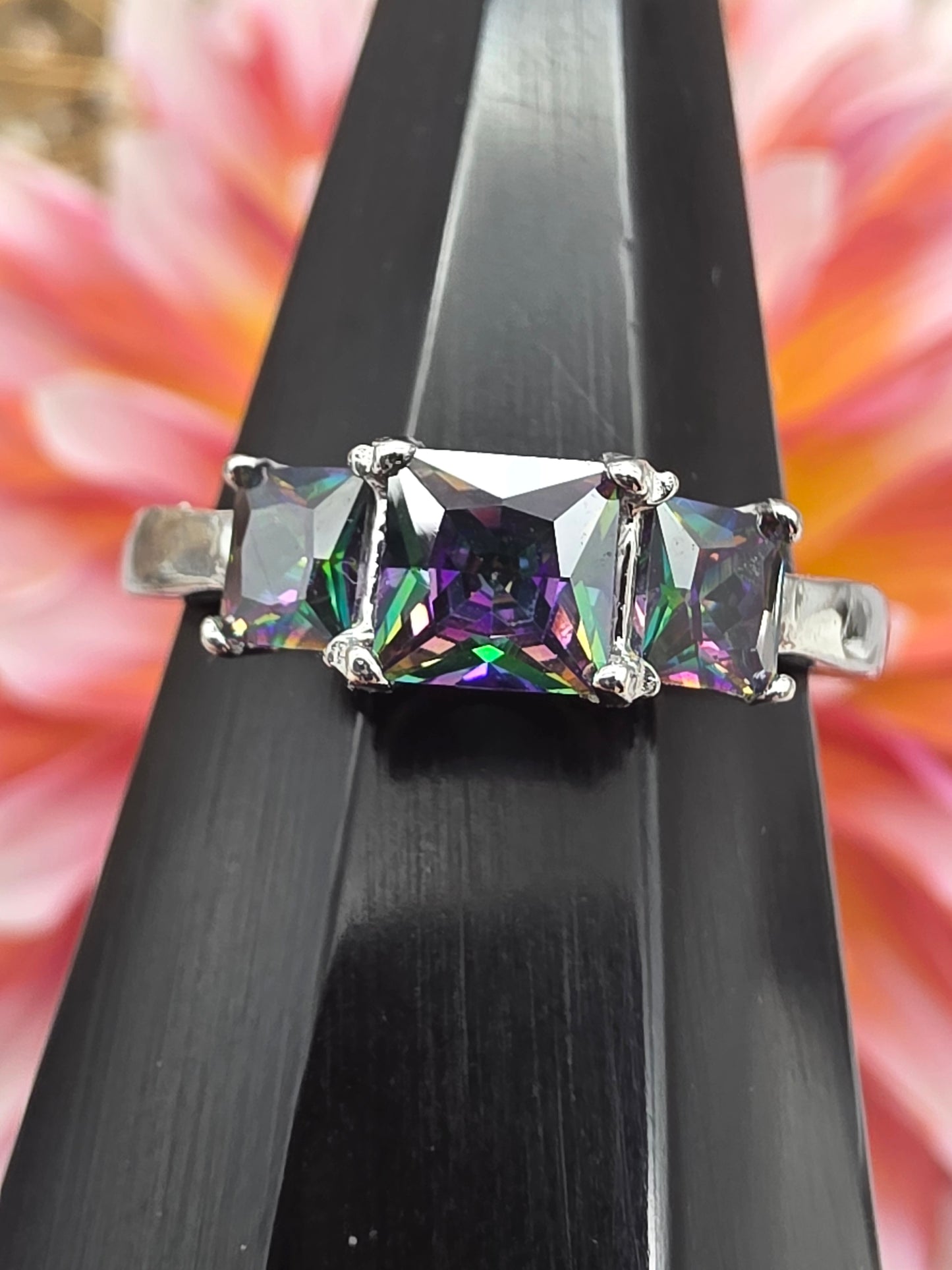 Triple Mystic Topaz Ring