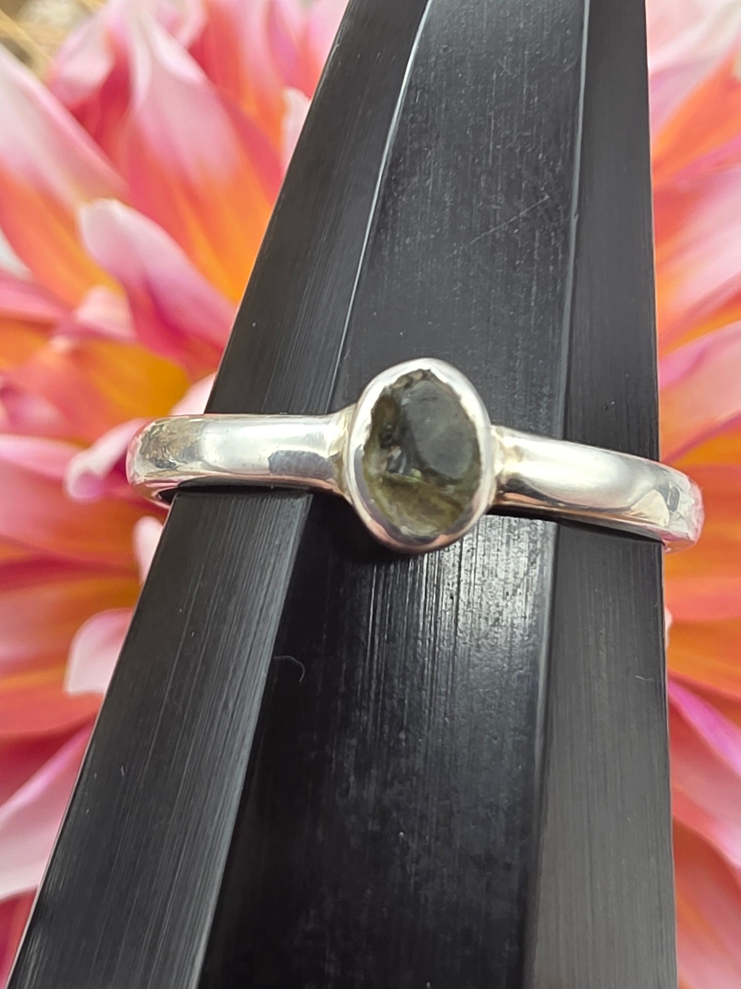 Raw Moldavite Ring