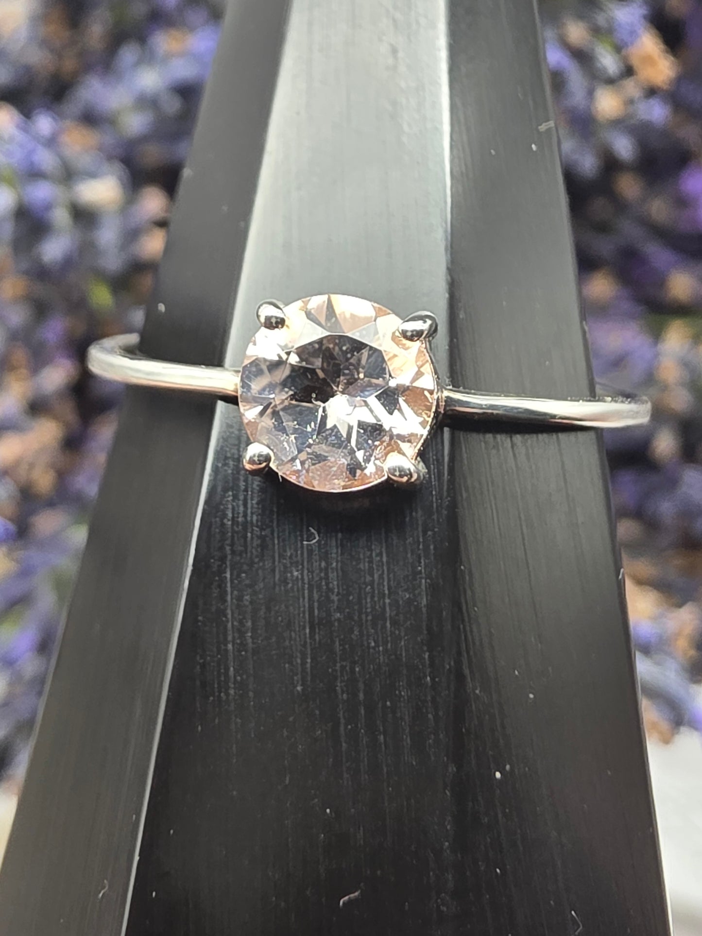 Faceted Morganite Ring