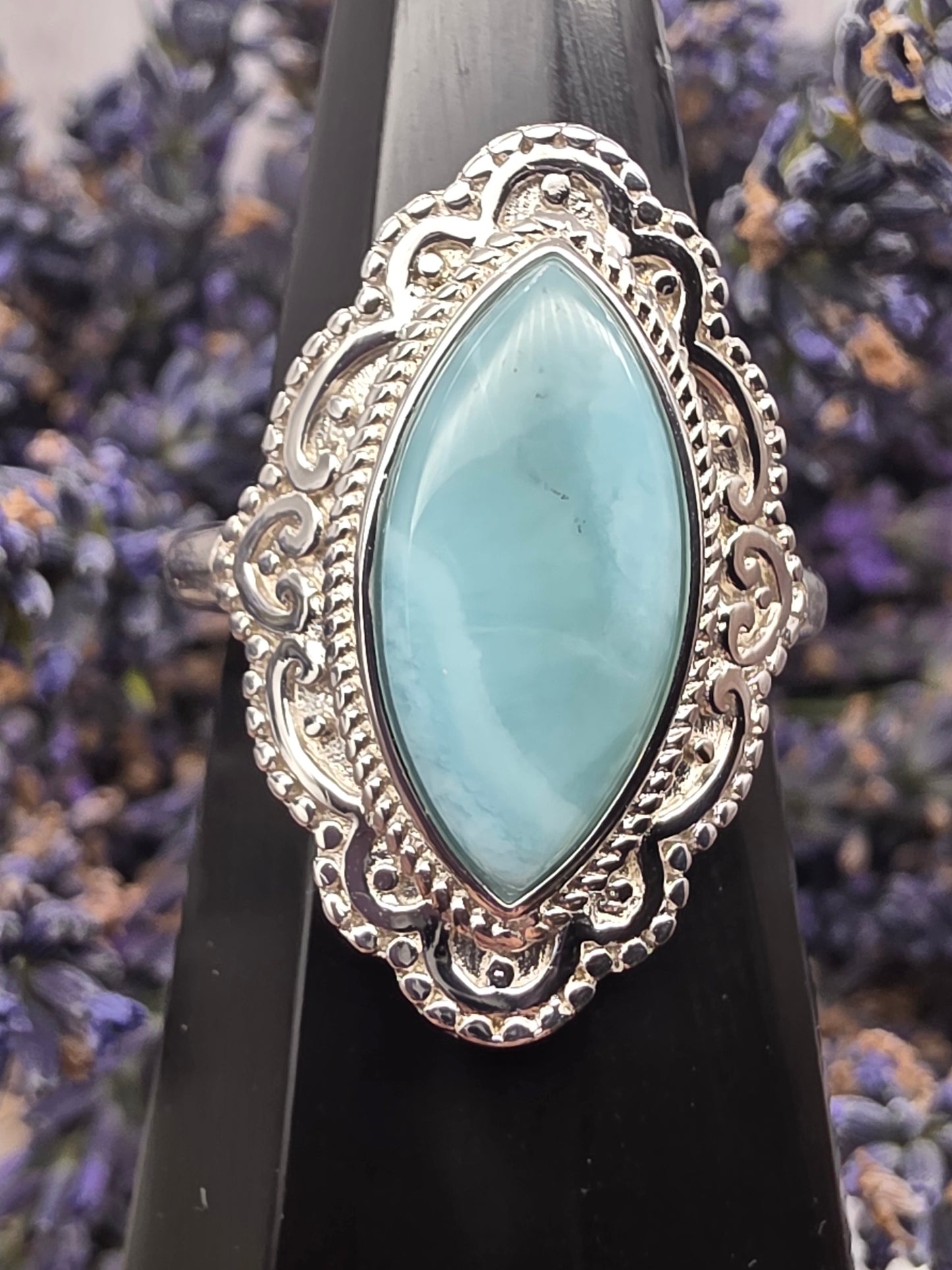 Ornate Larimar Ring
