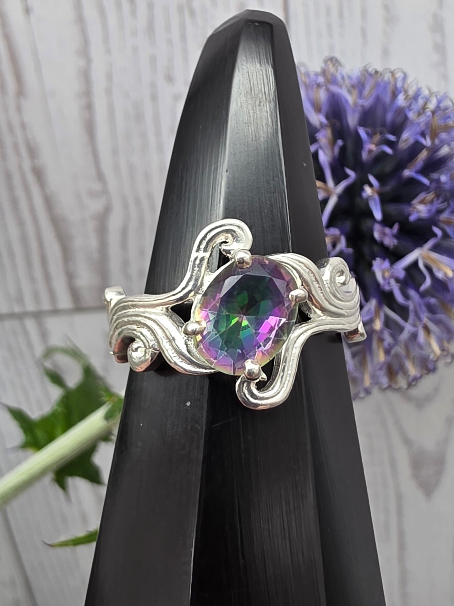 Vintage Style Mystic Topaz Ring