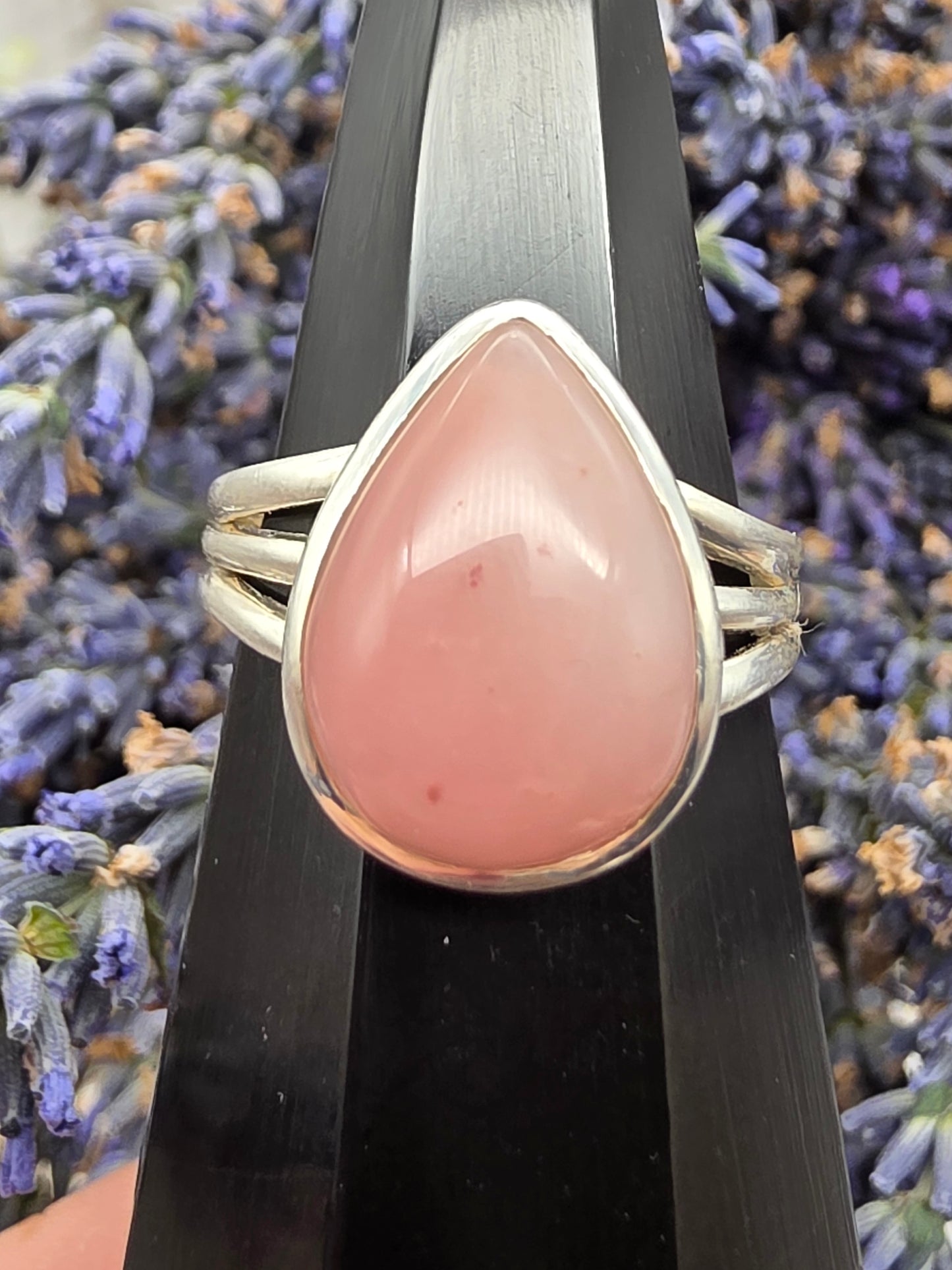 Chocolate Quartz Teardrop Ring