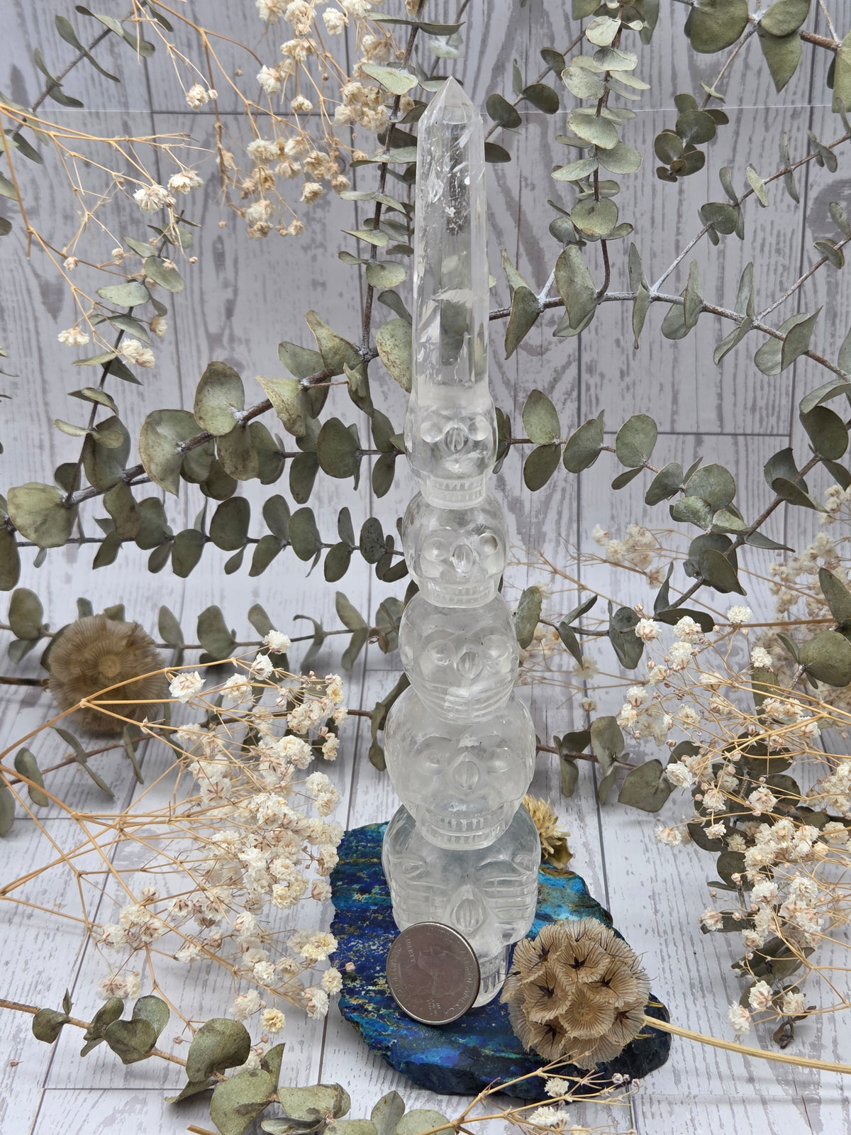 Clear Quartz Skull Wand