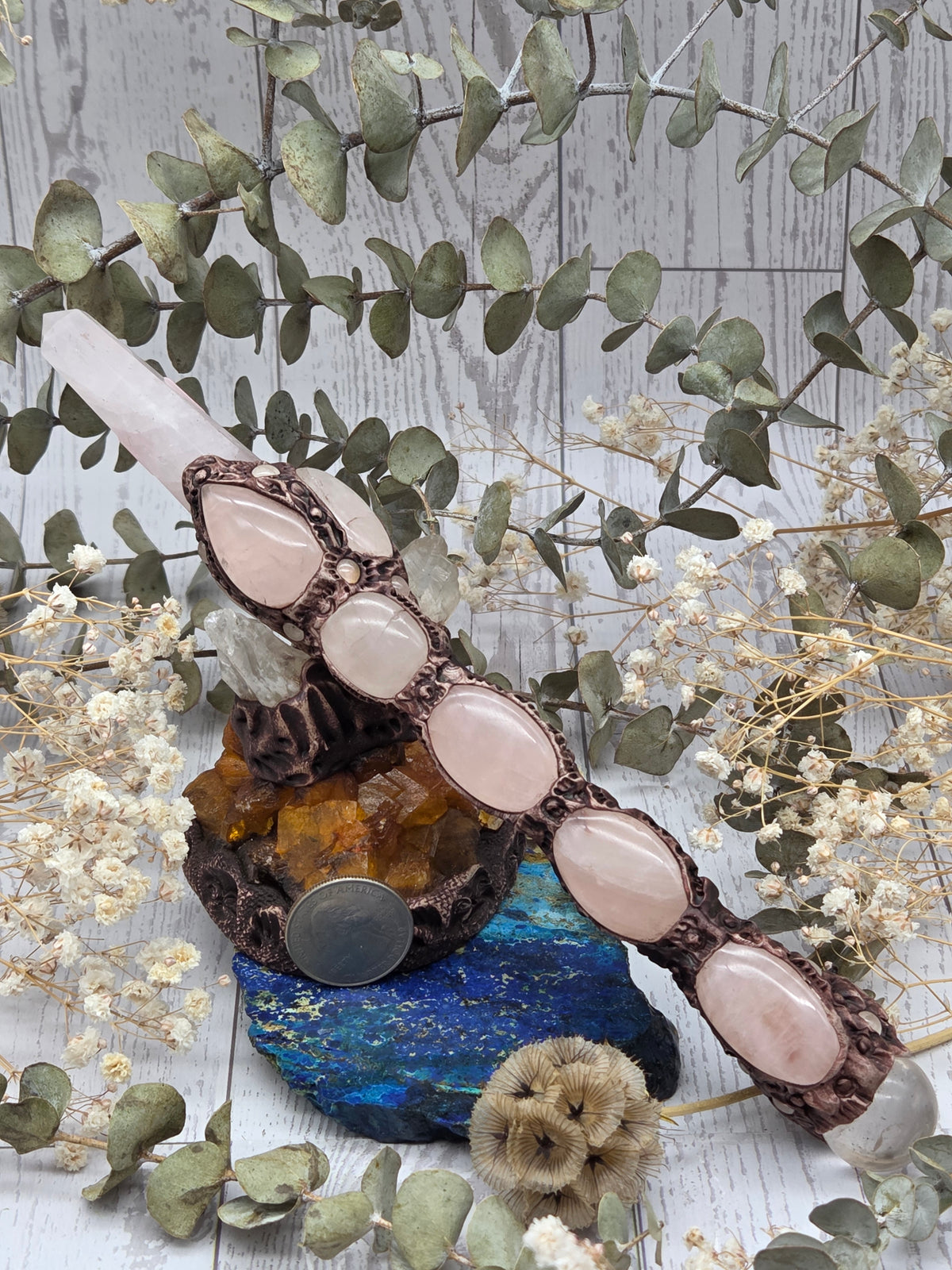 Handmade Rose Quartz Wand