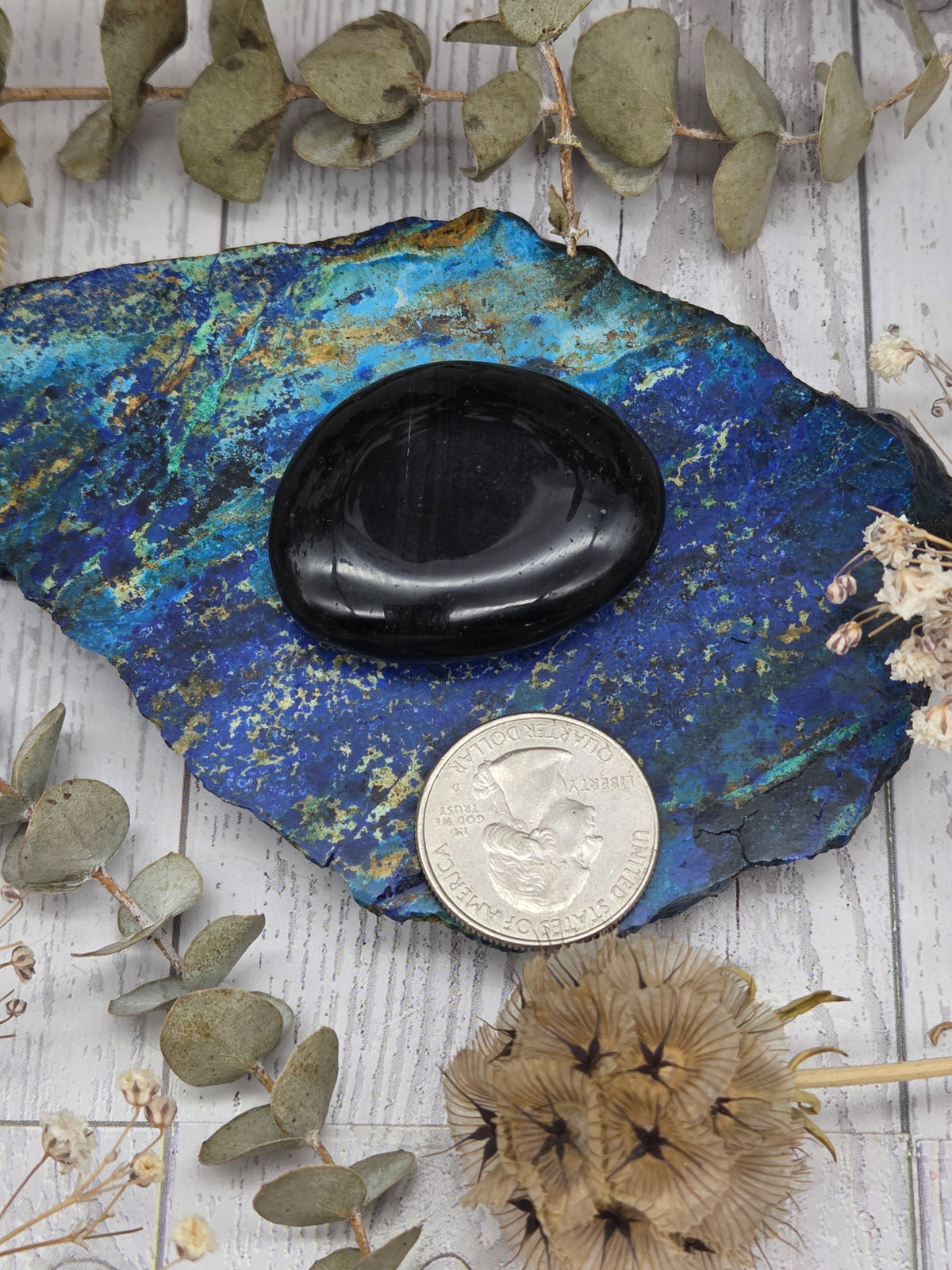 Midnight Lace Obsidian Pocket Stone