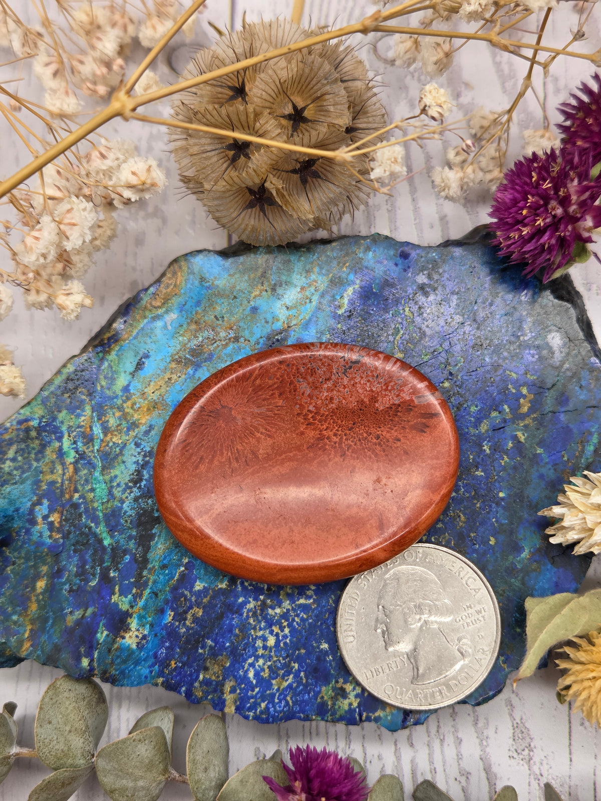 Red Jasper Worry Stone