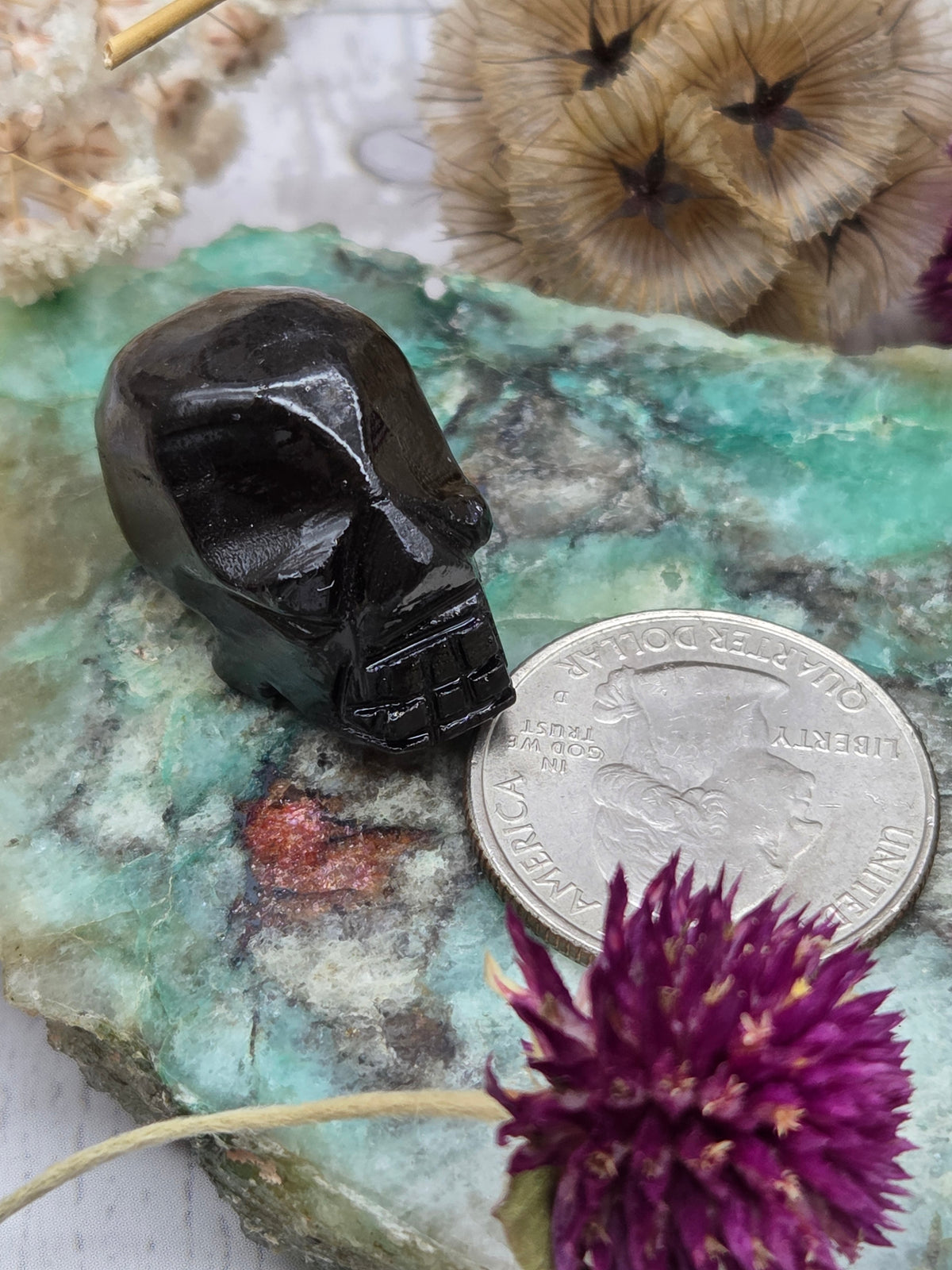Black Onyx Skull