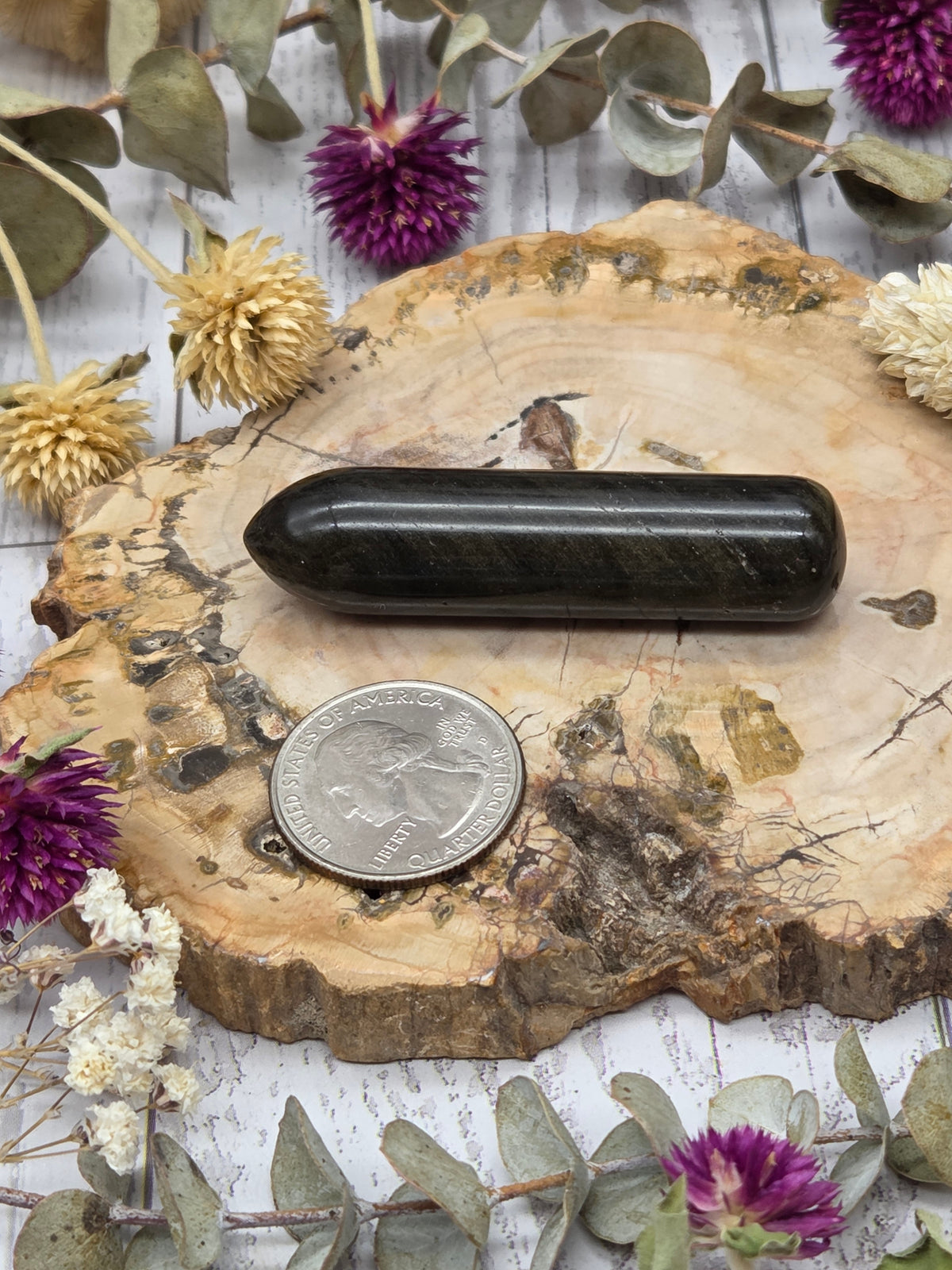 Golden Sheen Obsidian Massage Wand