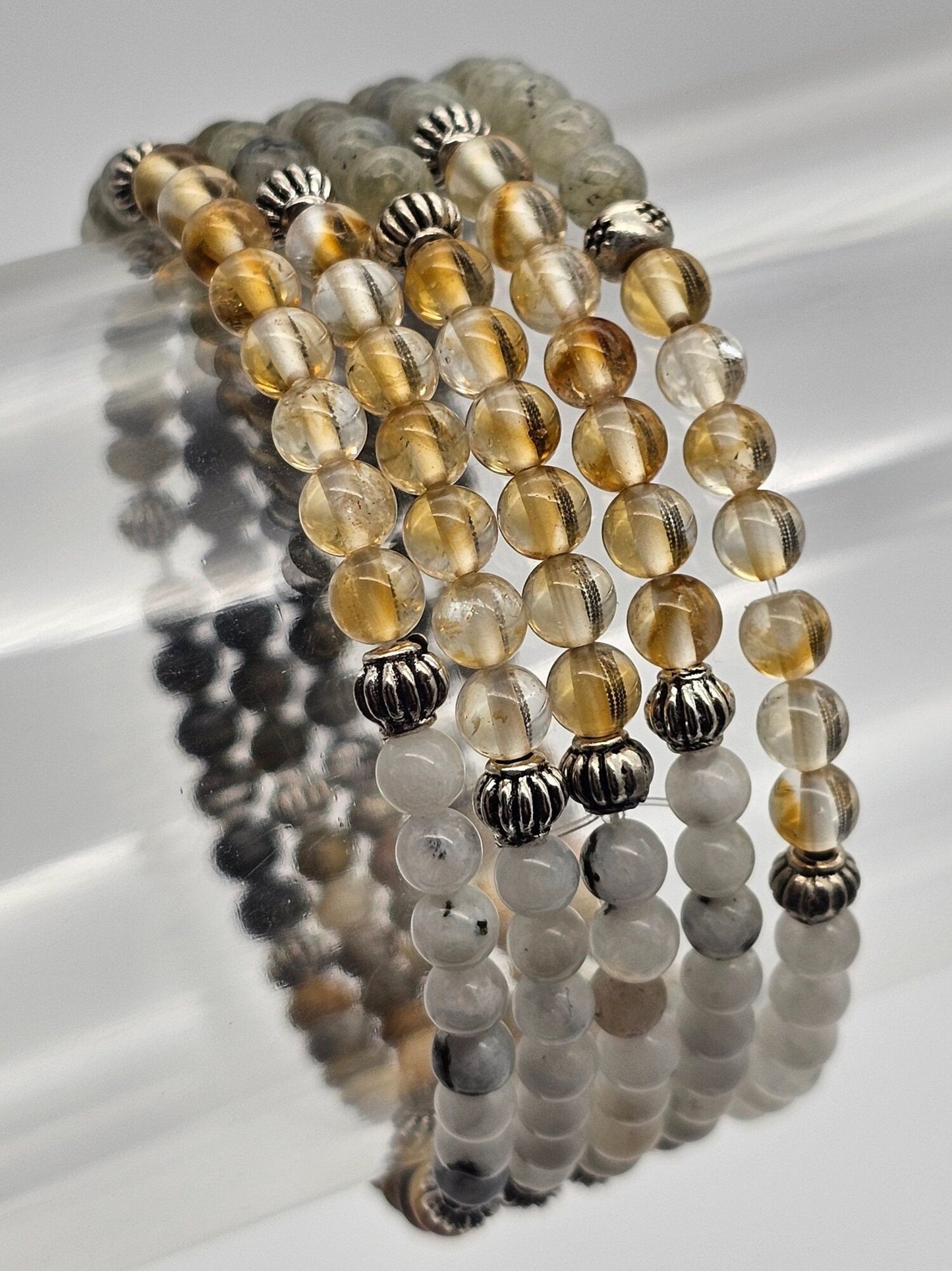 Creative Spark Royal Intention Gemstone Stretchy Bracelet