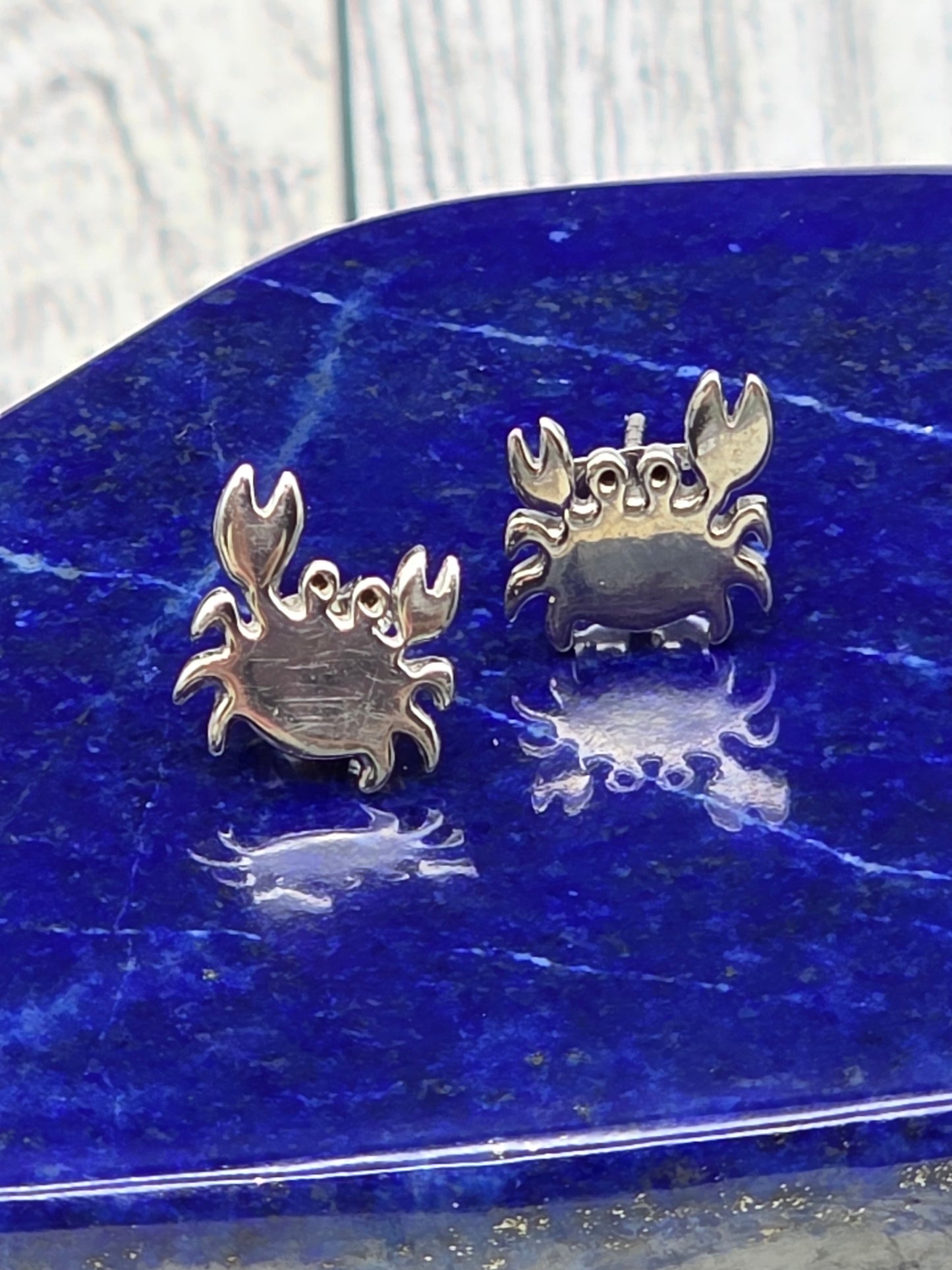 Sterling Silver Crab Post Earrings