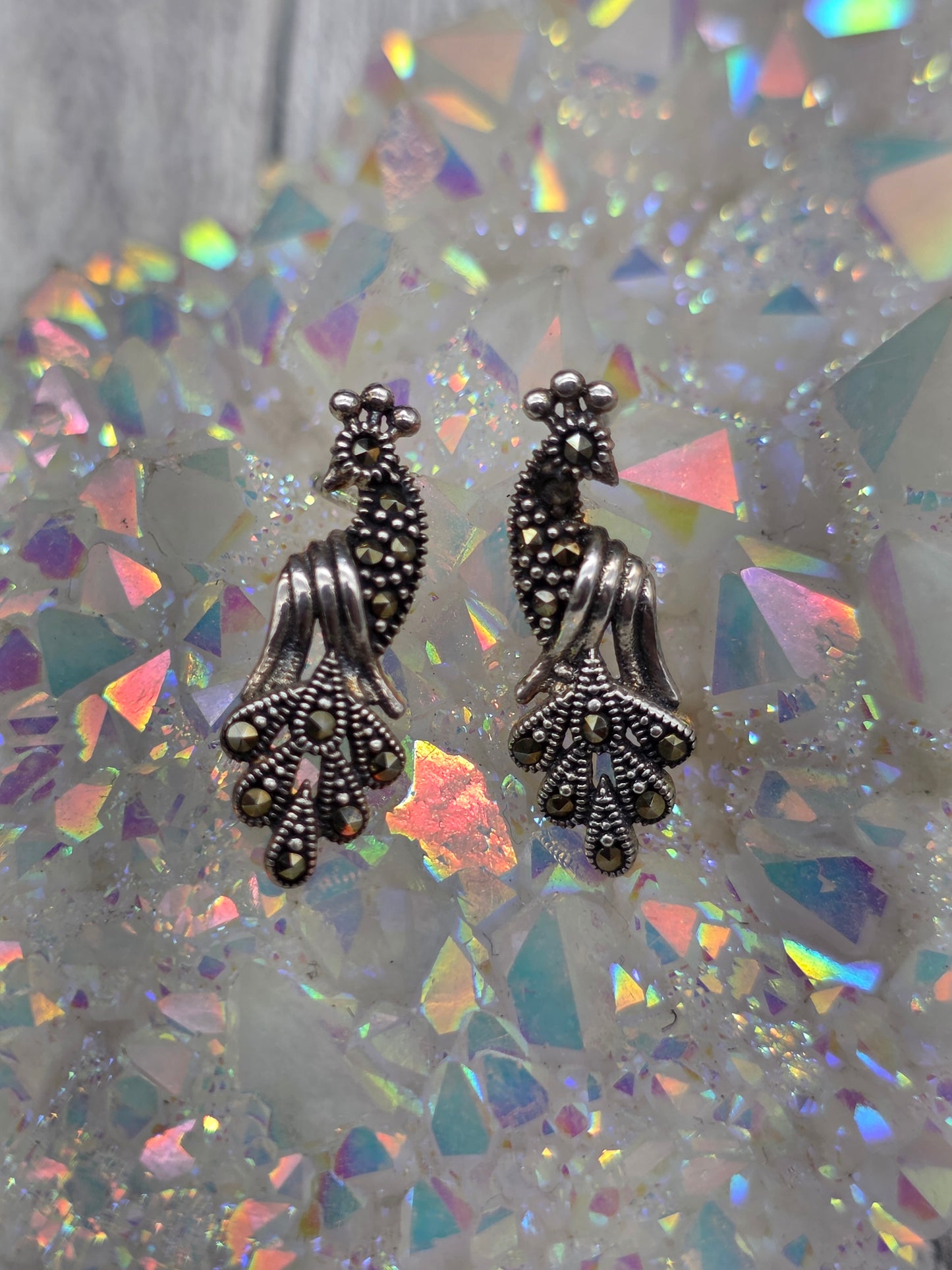 Peacock Post Earrings