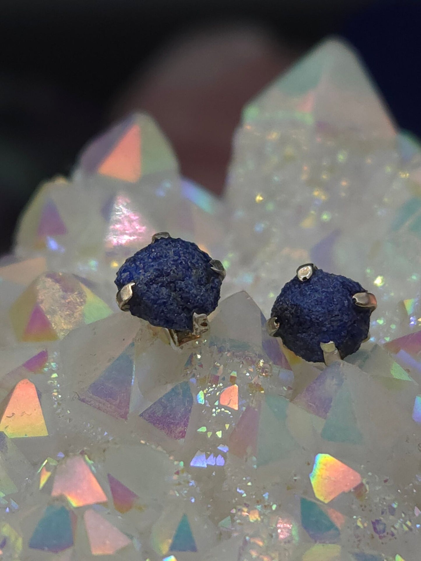 Azurite Post Earrings