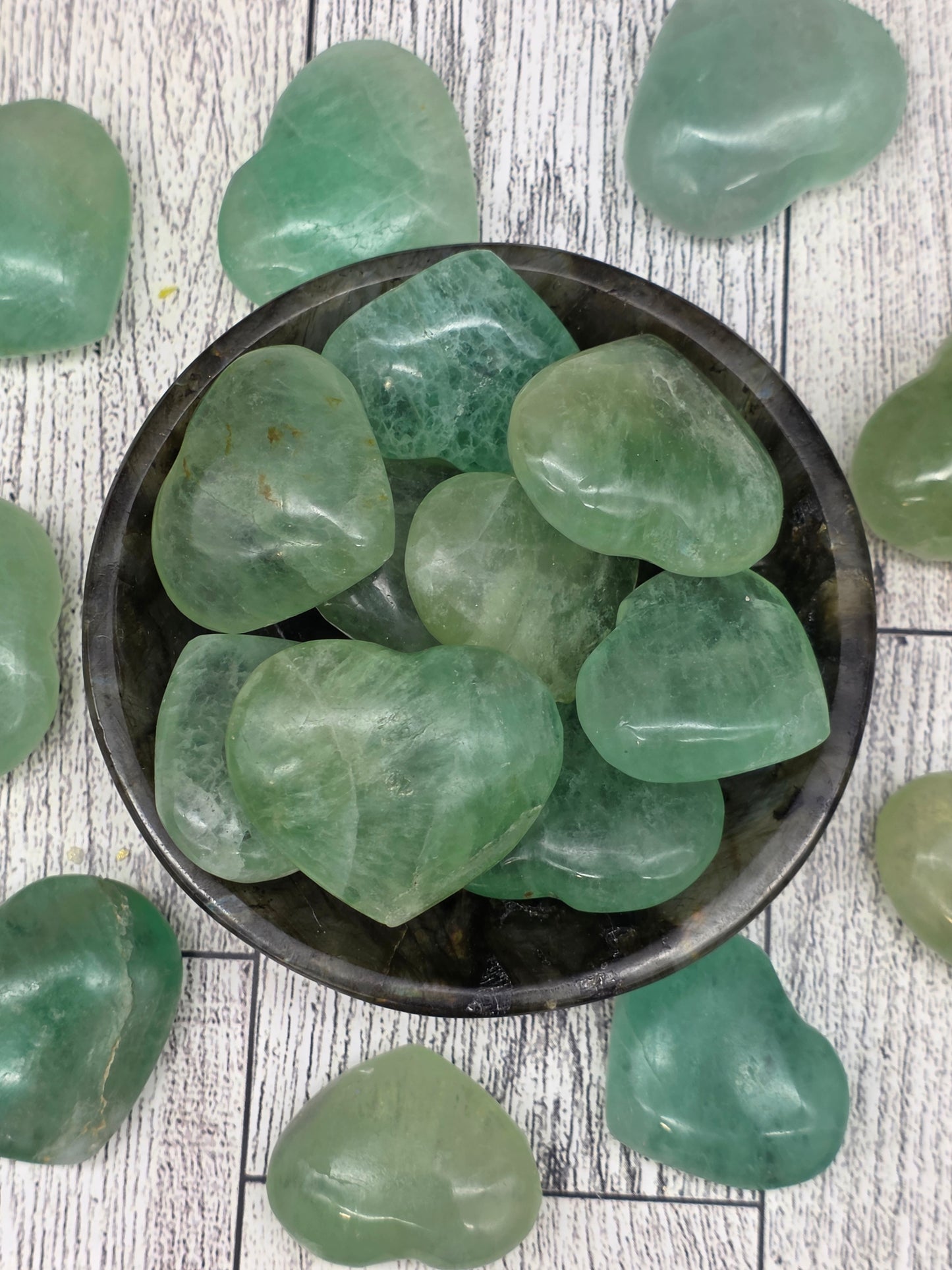 Green Fluorite Heart