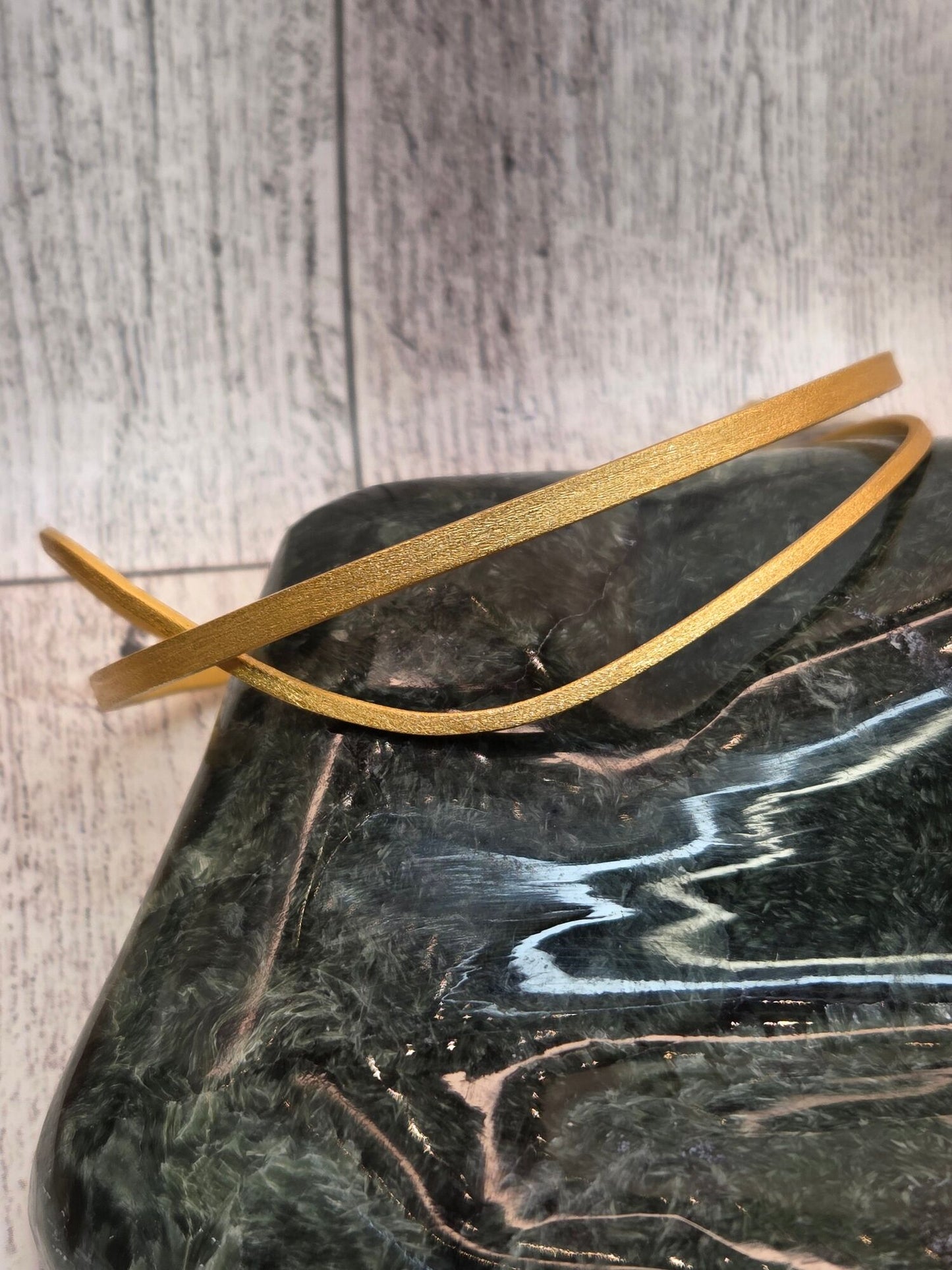 18KT Brushed Gold Cuff - alternate view