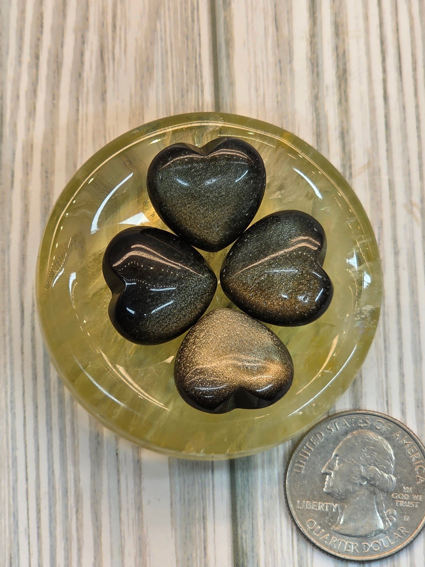 Golden Sheen Obsidian Heart