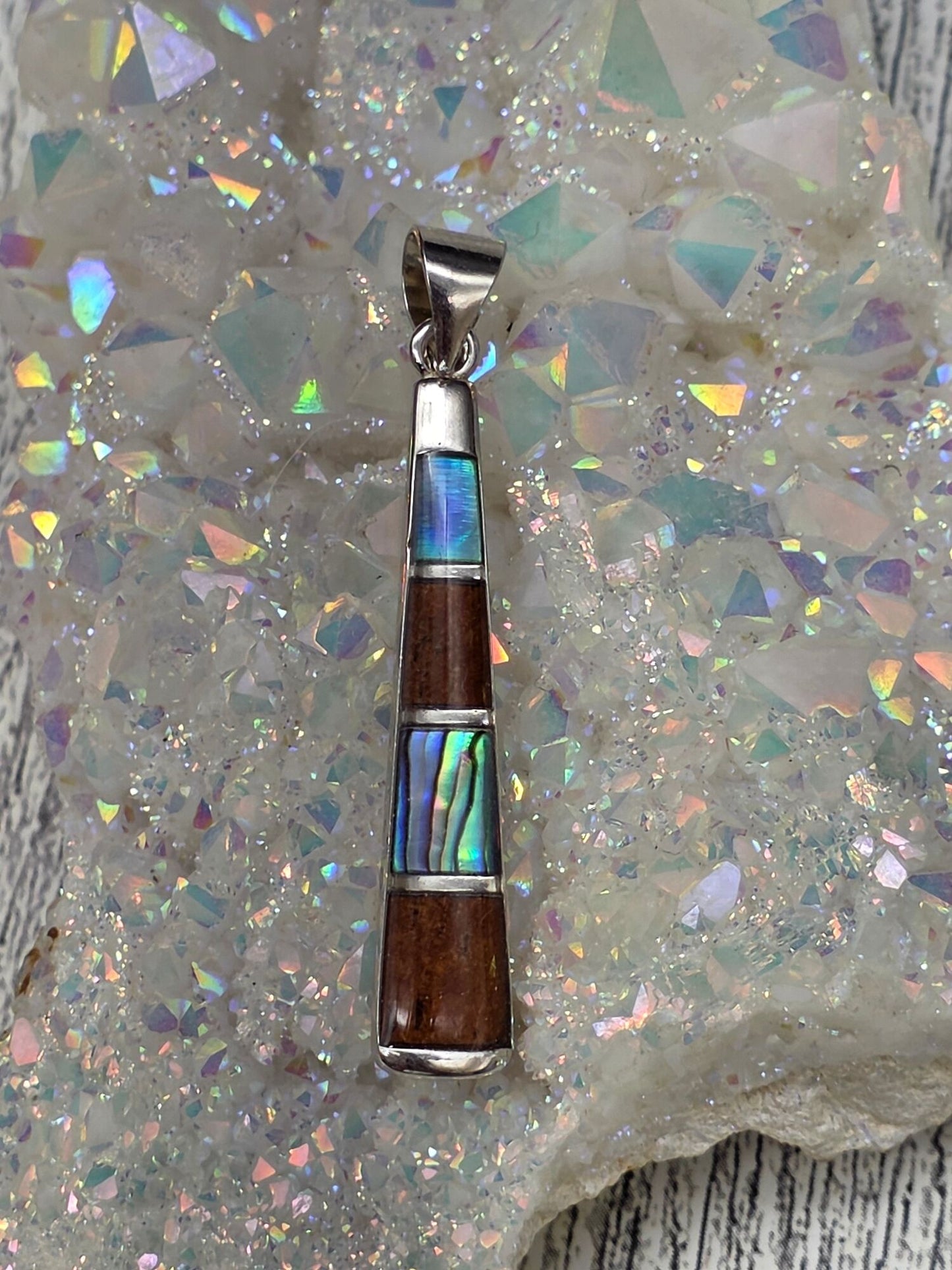 Abalone Shell and Koa Wood Pendant