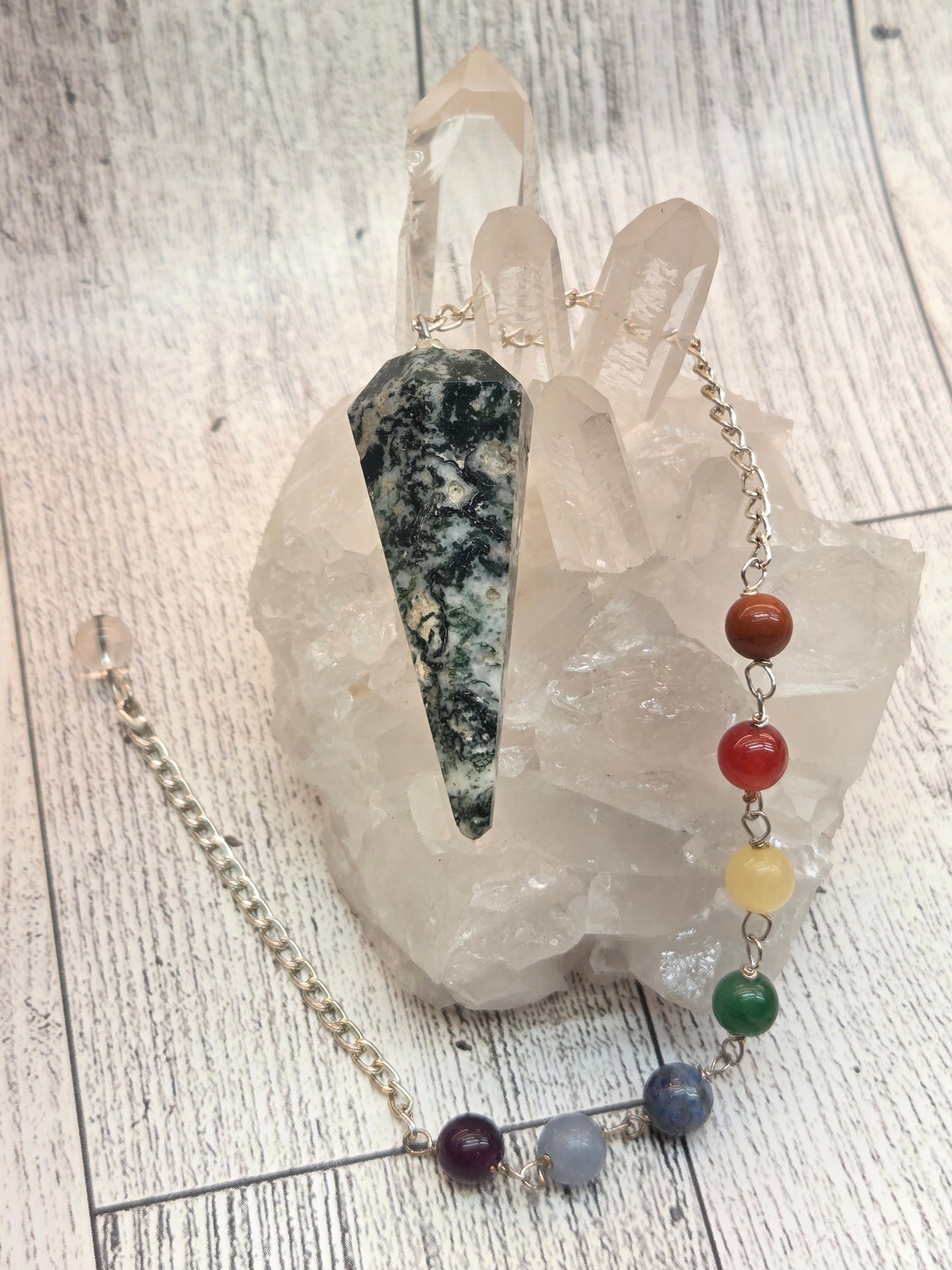 Moss Agate Pendulum