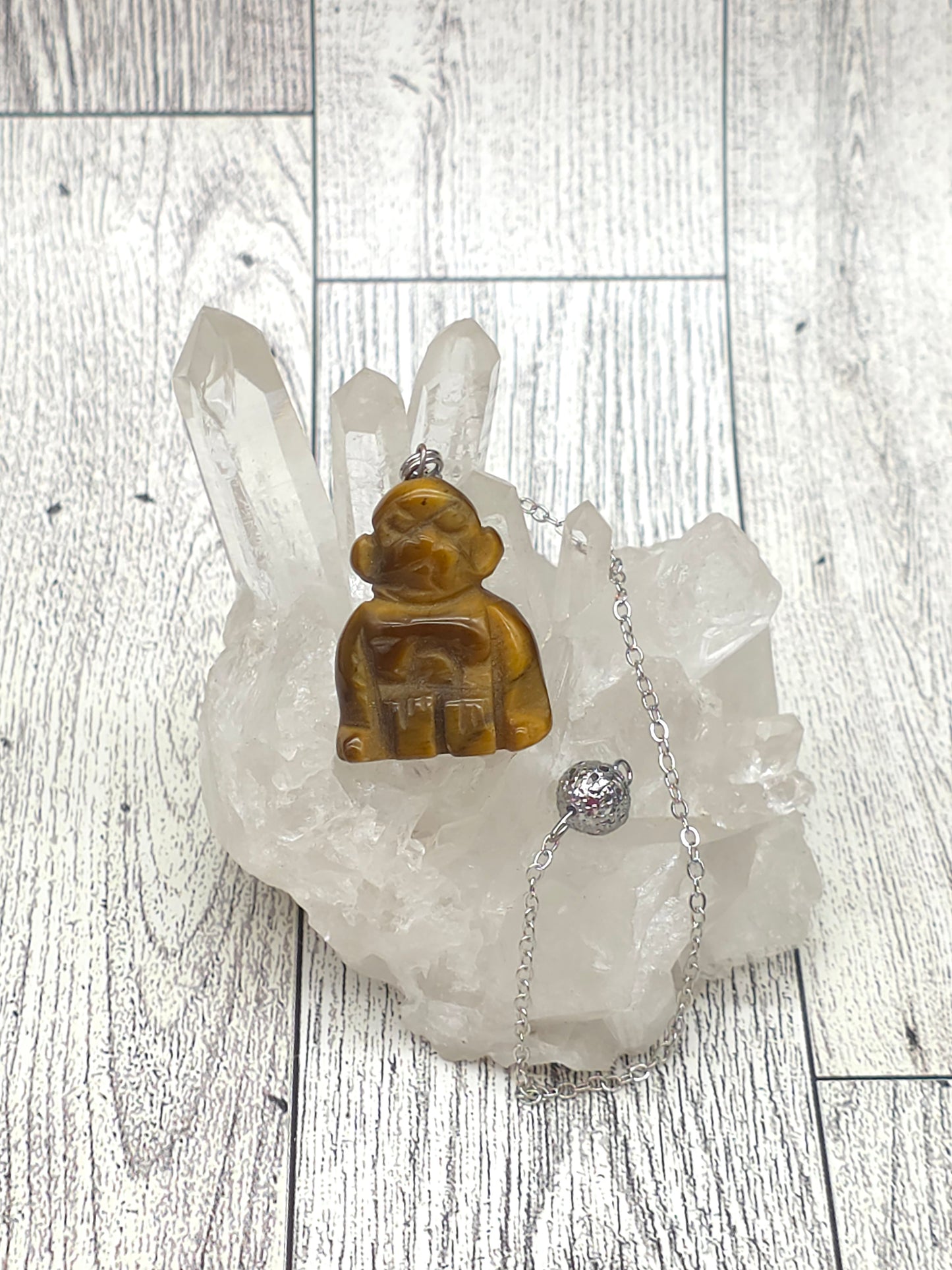 Tiger Eye Monkey Pendulum