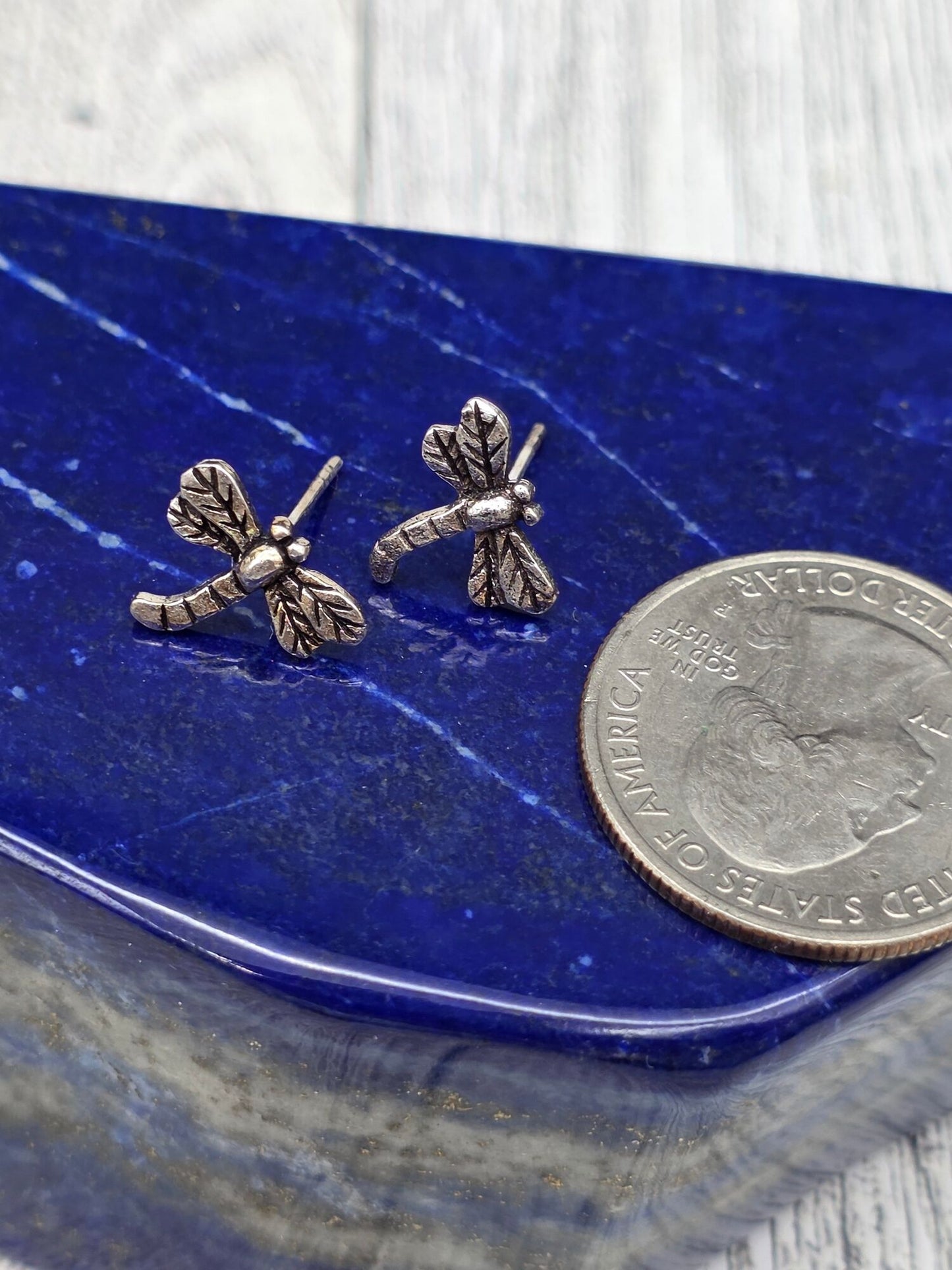 Dragonfly Post Earrings Sterling Silver - alternate view