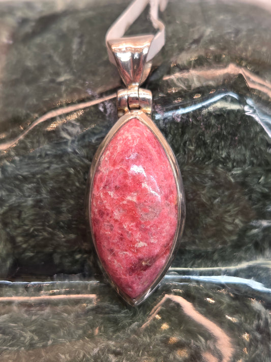 Thulite Sterling Silver Pendant